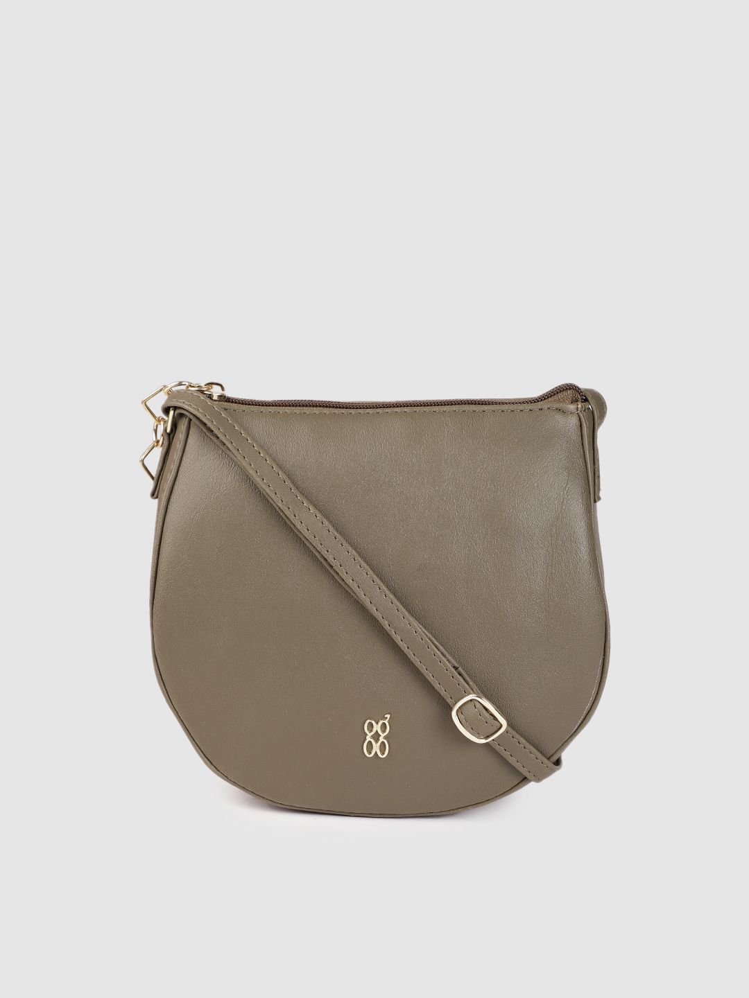 Baggit Women Olive Green Solid Structured Sling Bag Price in India