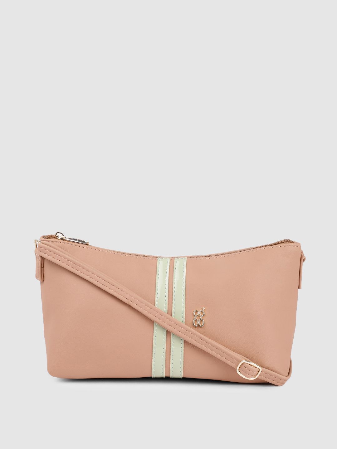 Baggit Women Pink Solid Sling Bag Price in India