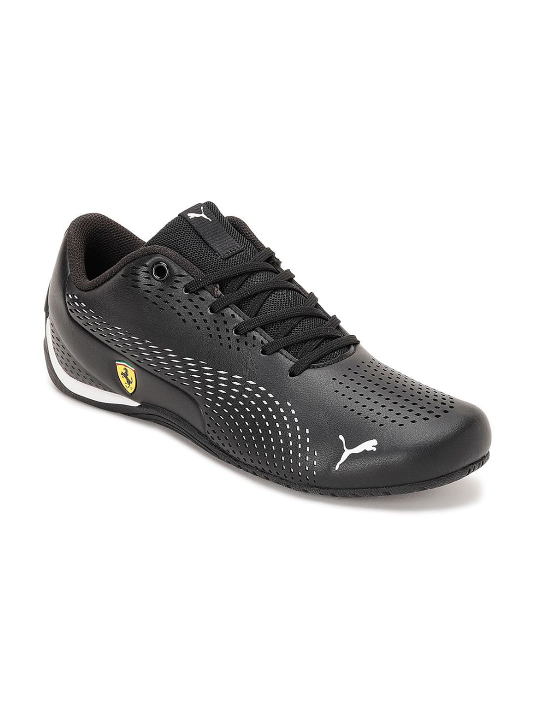 Puma Unisex Black Textured Leather Sneakers Price in India