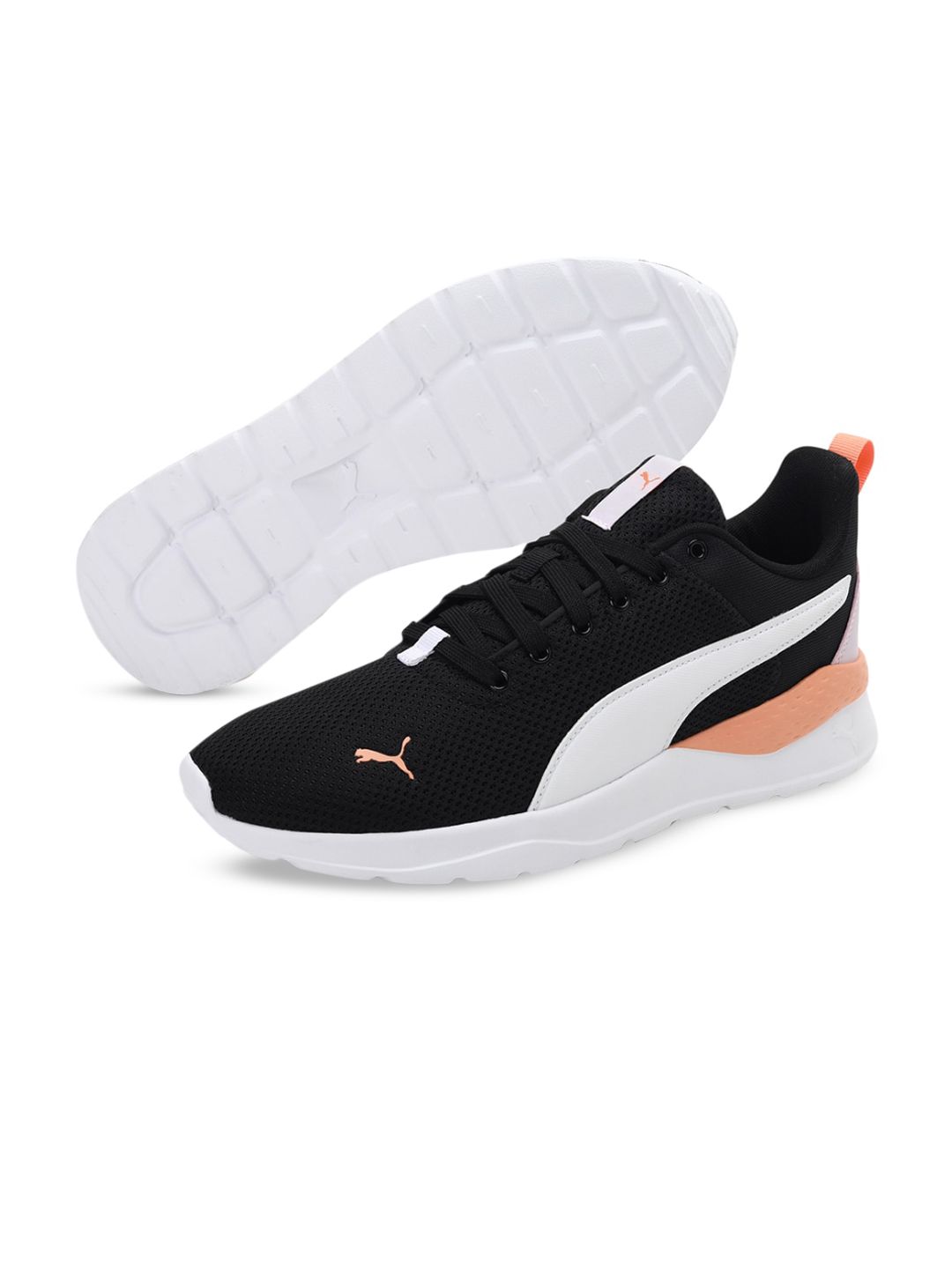 Puma Unisex Black & White Textured Sneakers Price in India