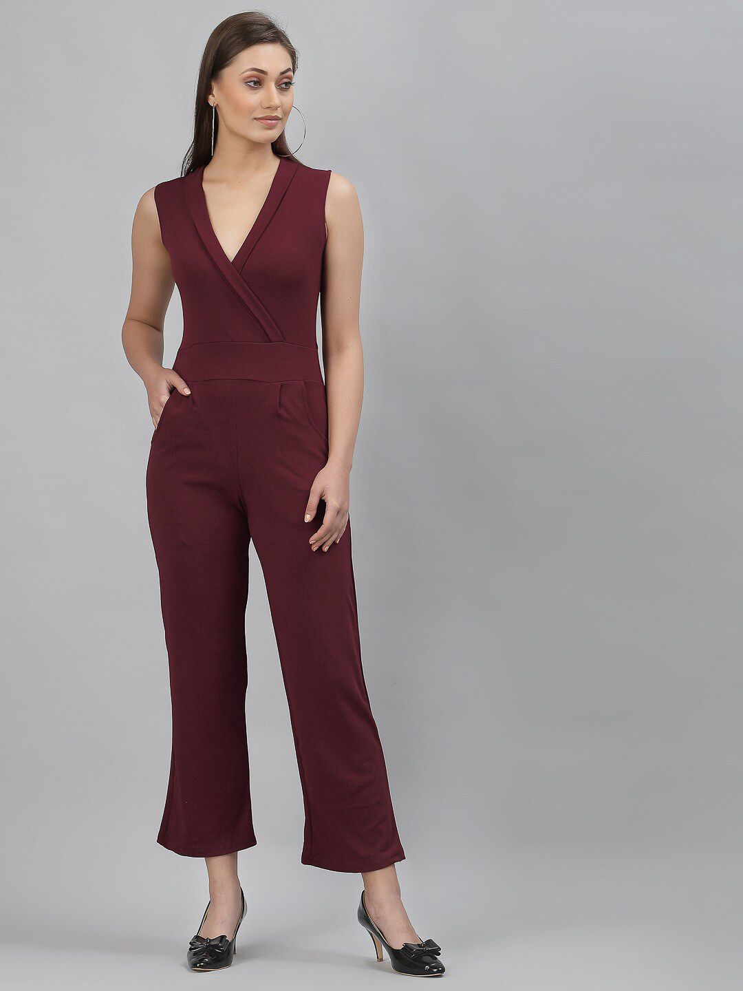 Selvia Brown Basic Jumpsuit Price in India