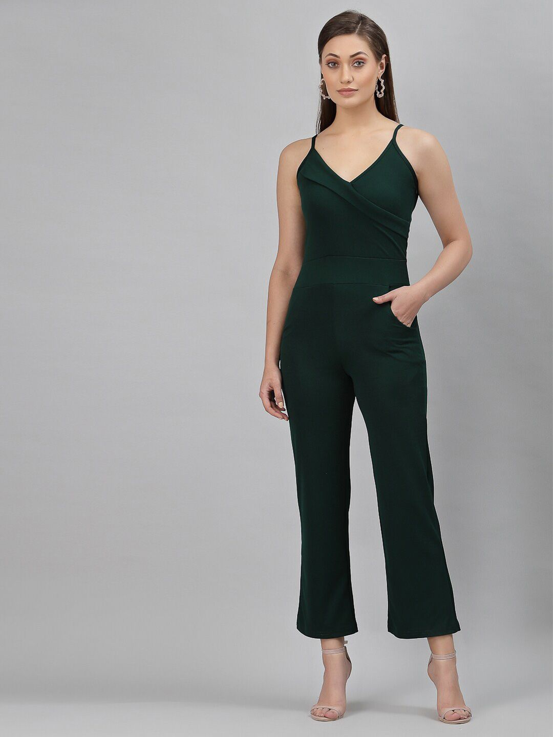 Selvia Green Basic Jumpsuit Price in India