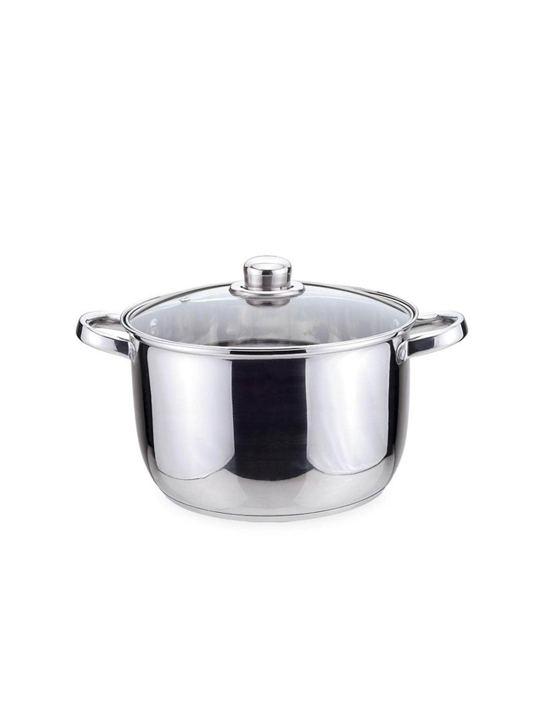 Sabichi Silver-Toned Solid Stainless Steal Sauce Pan With Lid - 5.5L Price in India
