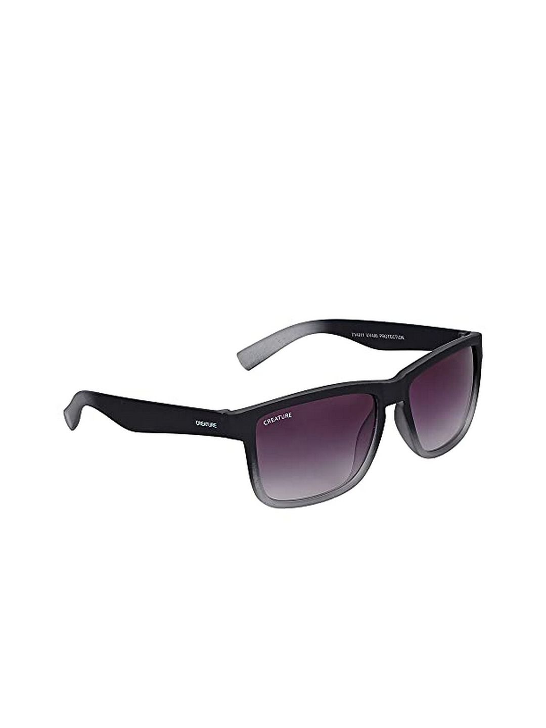 Creature Unisex Purple Lens & Black Wayfarer Sunglasses with UV Protected Lens SUN-062-GRY Price in India