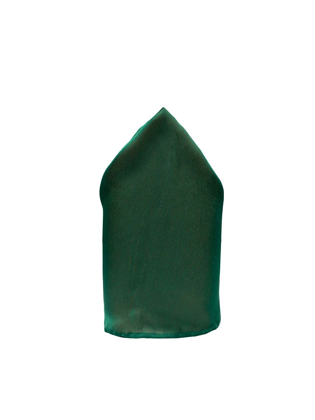 The Tie Hub Men Green Solid Pocket Square
