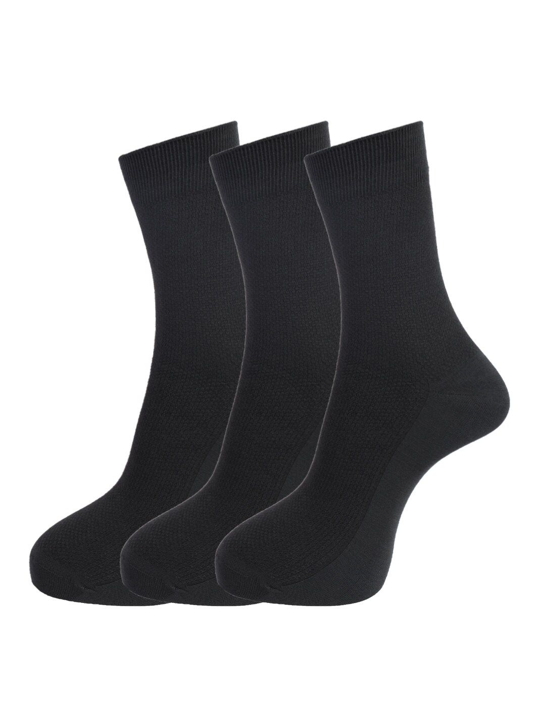 Dollar Socks Men Pack of 3 Black Above Ankle Length Socks