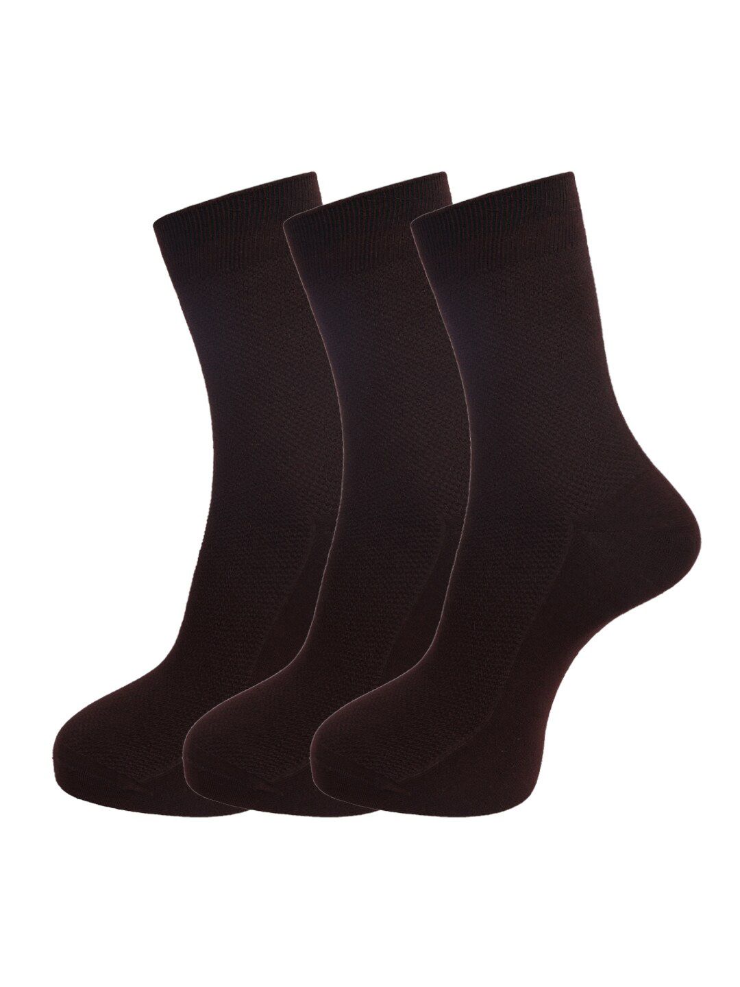 Dollar Socks Men Pack of 3 Full Length Brown Socks