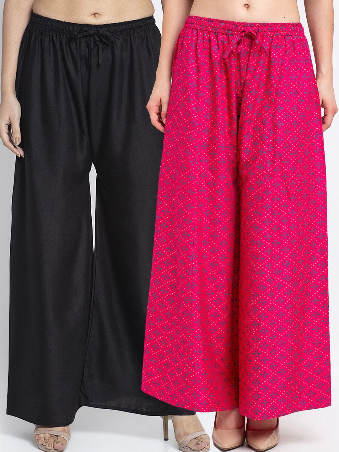 Jinfo Women Pack of 2 Palazzos Price in India