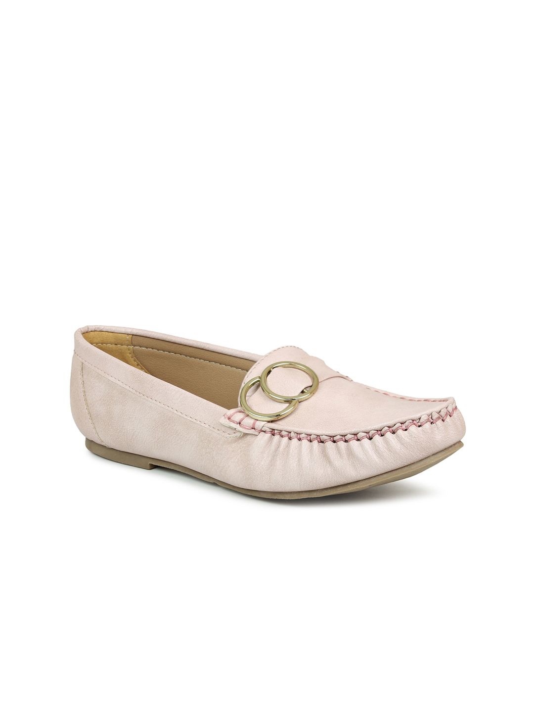 DESIGN CREW Women Pink Loafers Price in India