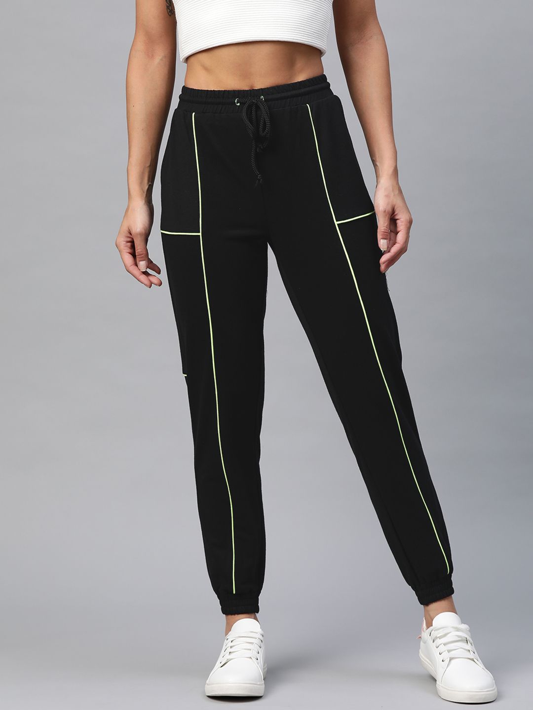 Laabha Women Black Sports Joggers Price in India