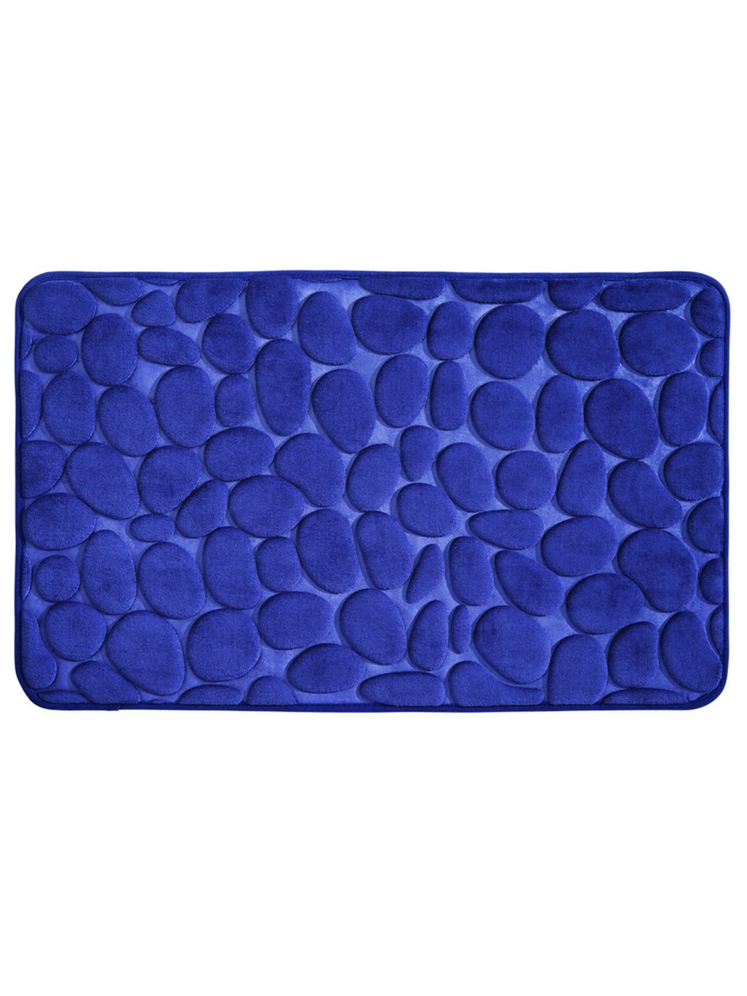 INTERDESIGN Navy Blue Memory Foam Polyester Non-Slip Bath Mat Price in India