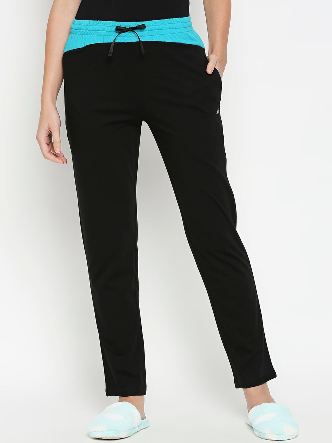 XIN Women Black Pure Cotton Lounge Pants Price in India