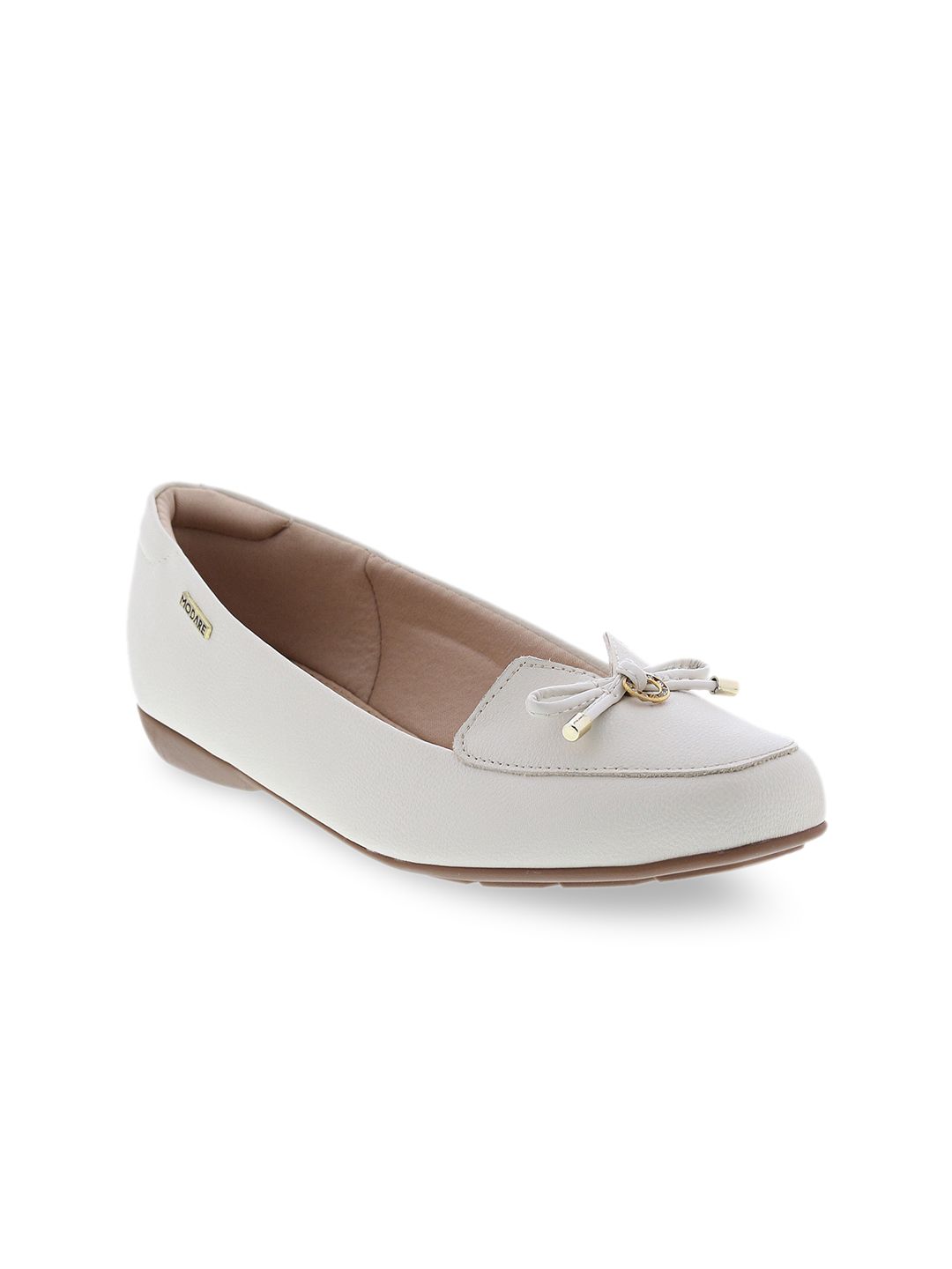 MODARE Women Off White Colourblocked Boat Shoes Price in India