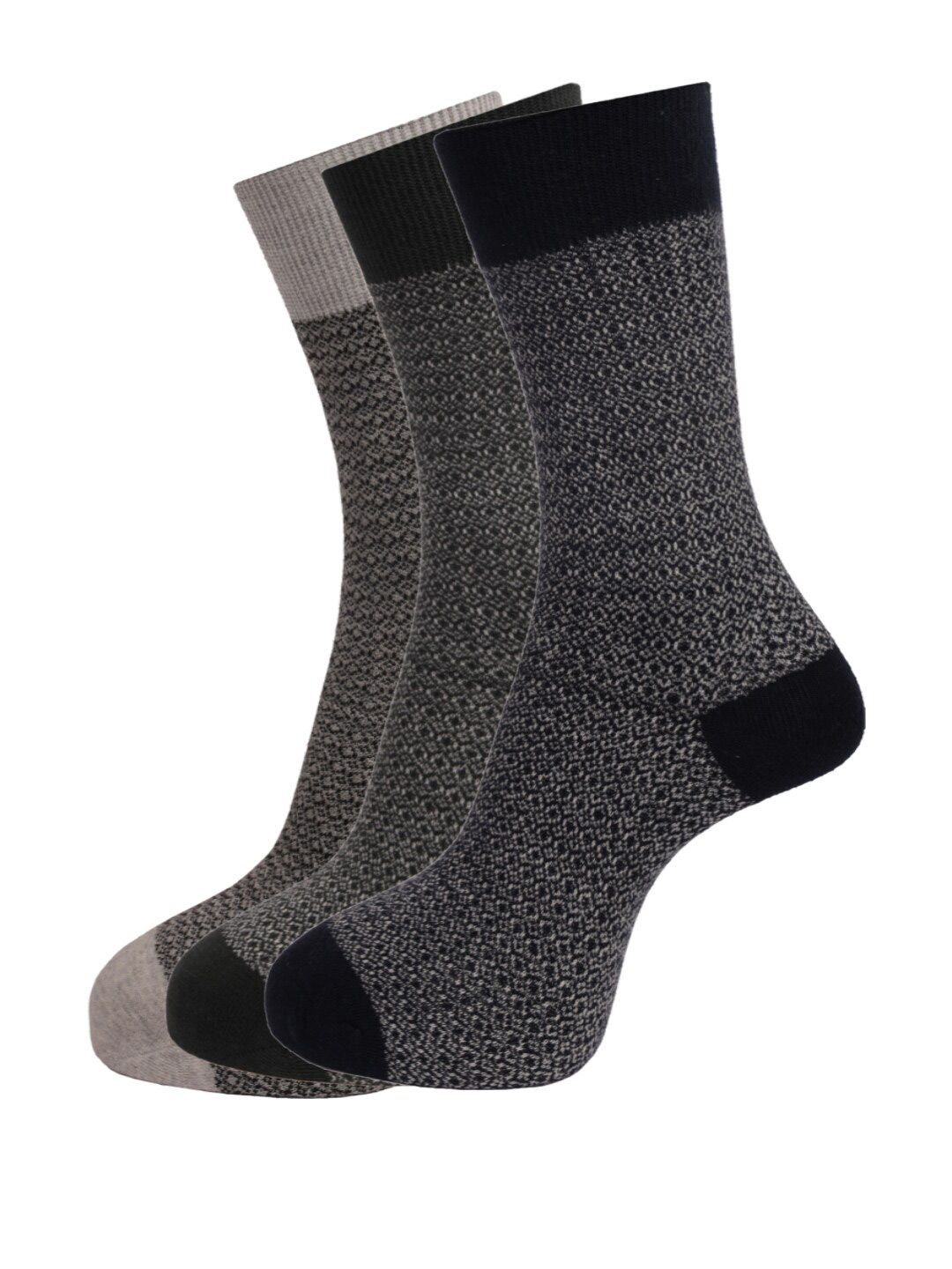 Dollar Socks Men Pack Of 3 Assorted Full-Length Socks