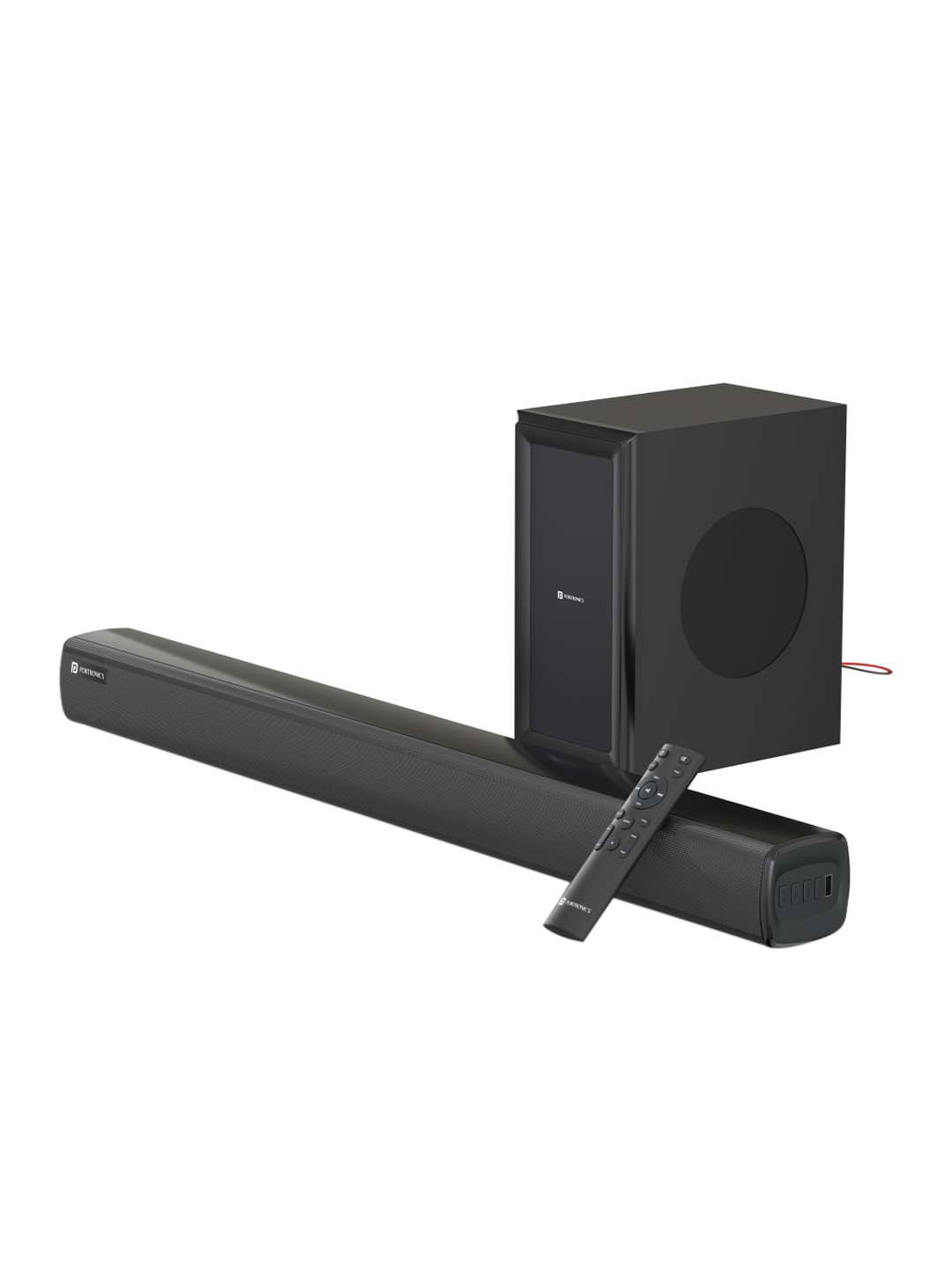 Portronics Black Pure Sound 101 Soundbar with Wired Woofer Price in India