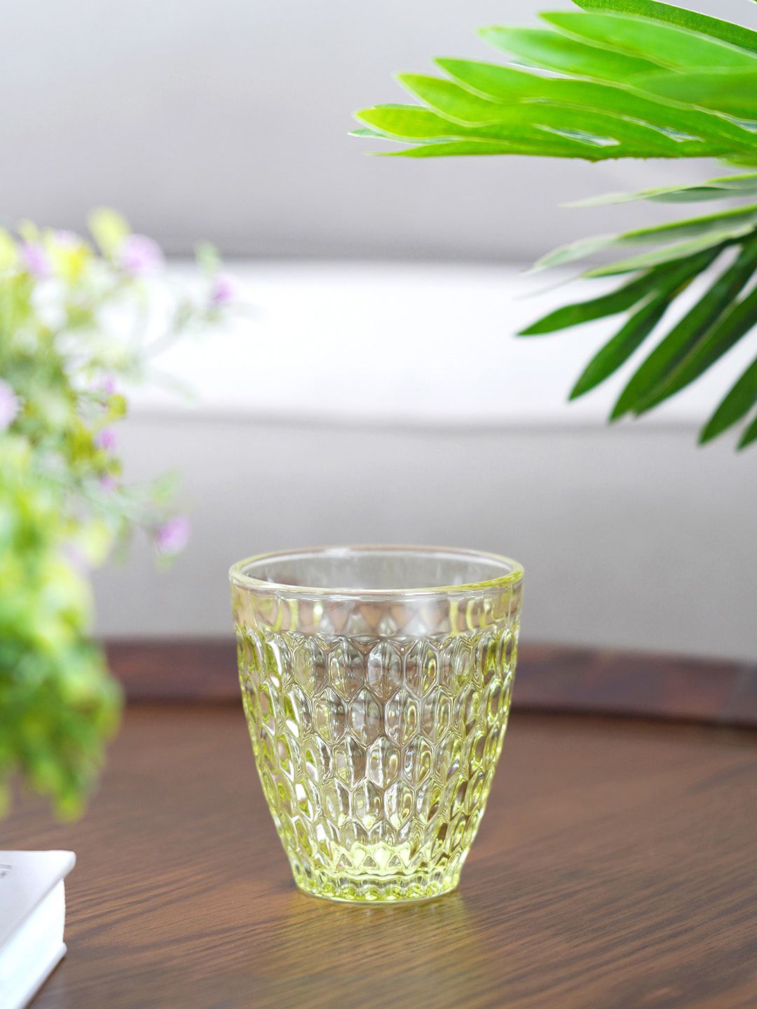 Pure Home and Living Set Of 6 Green Ezra Glass Tumbler Price in India