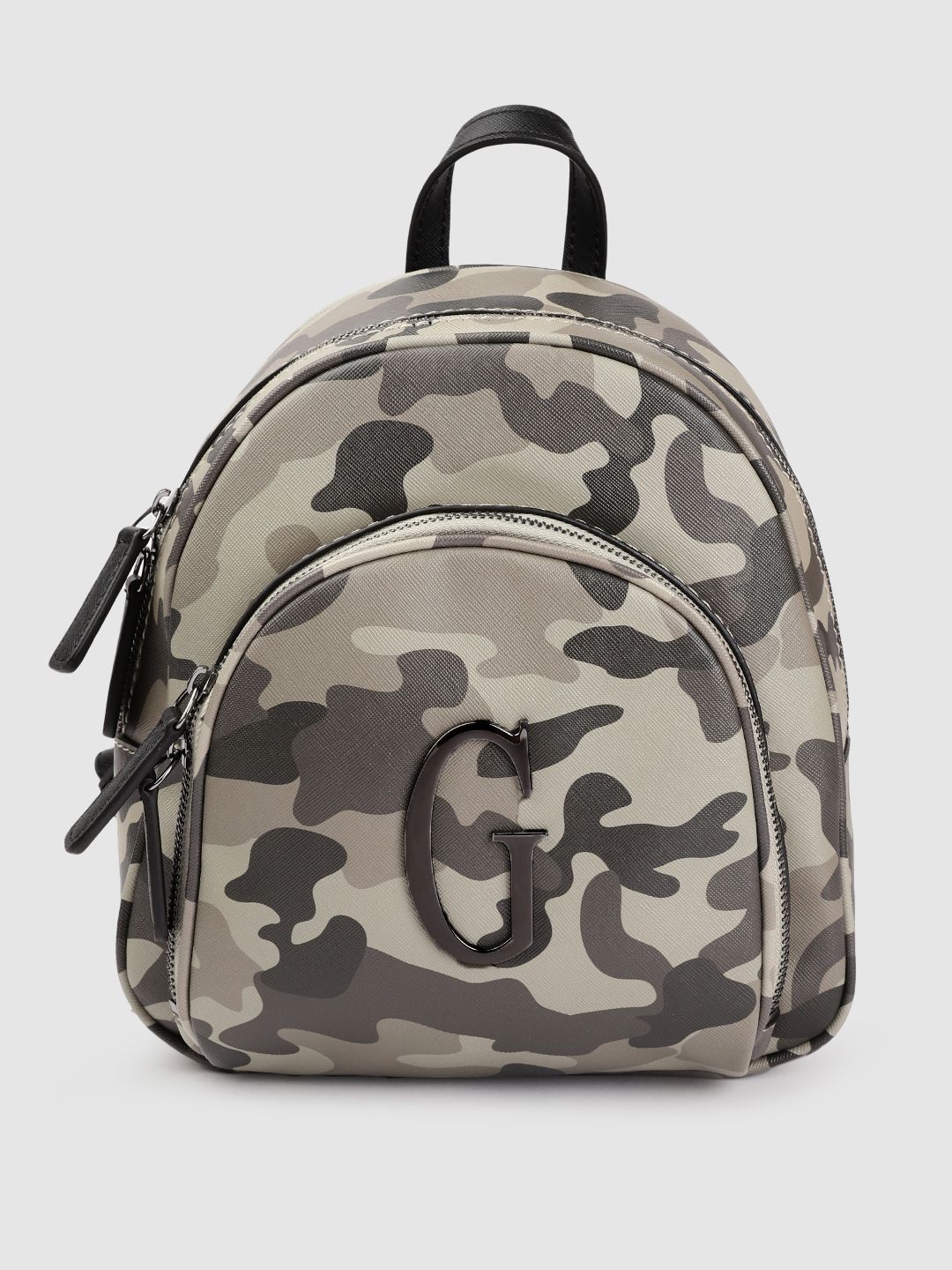 GUESS Women Green Camouflage Print Backpack Price in India