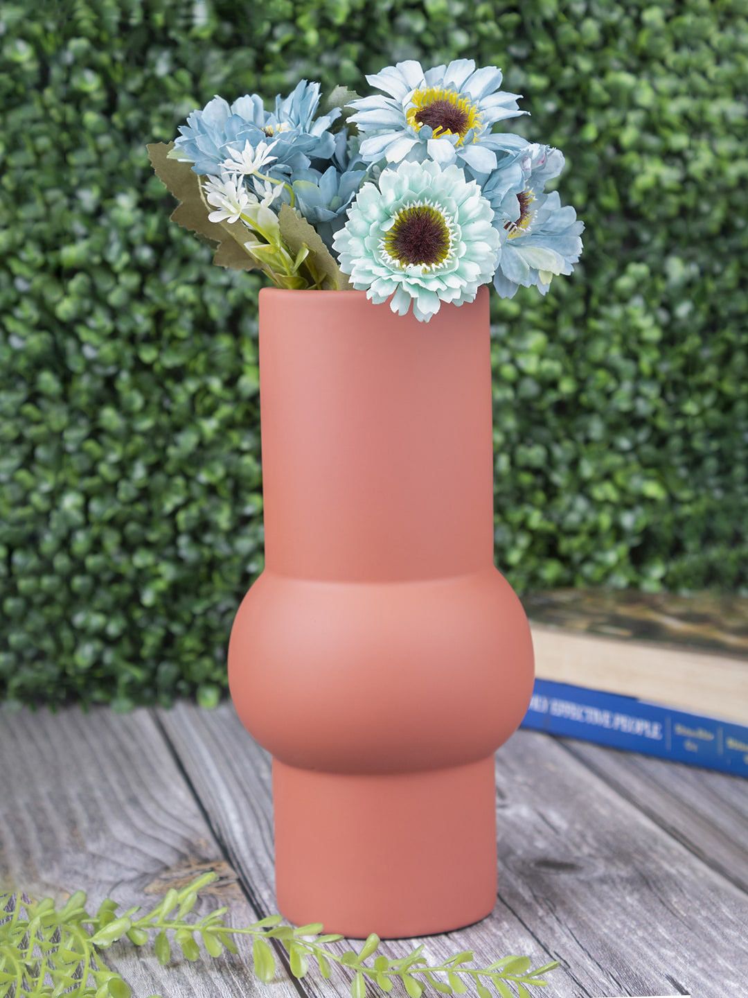 MARKET99 Mauve Textured Ceramic Flower Vase Price in India