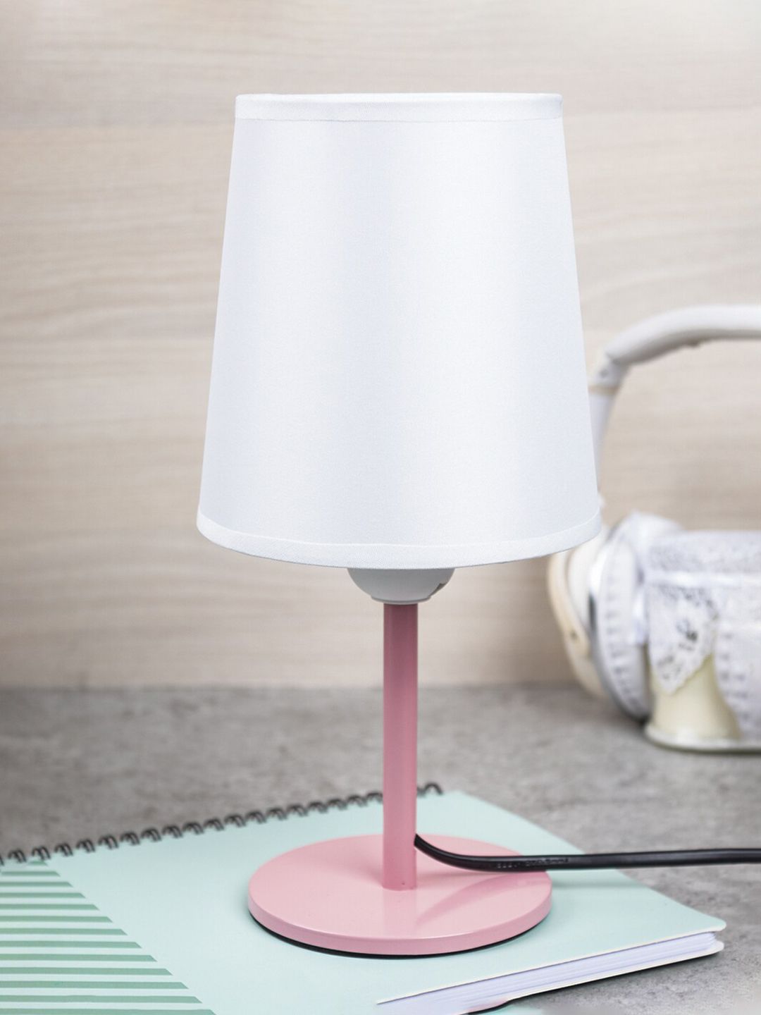 MARKET99 Pink Solid Table Lamp Price in India