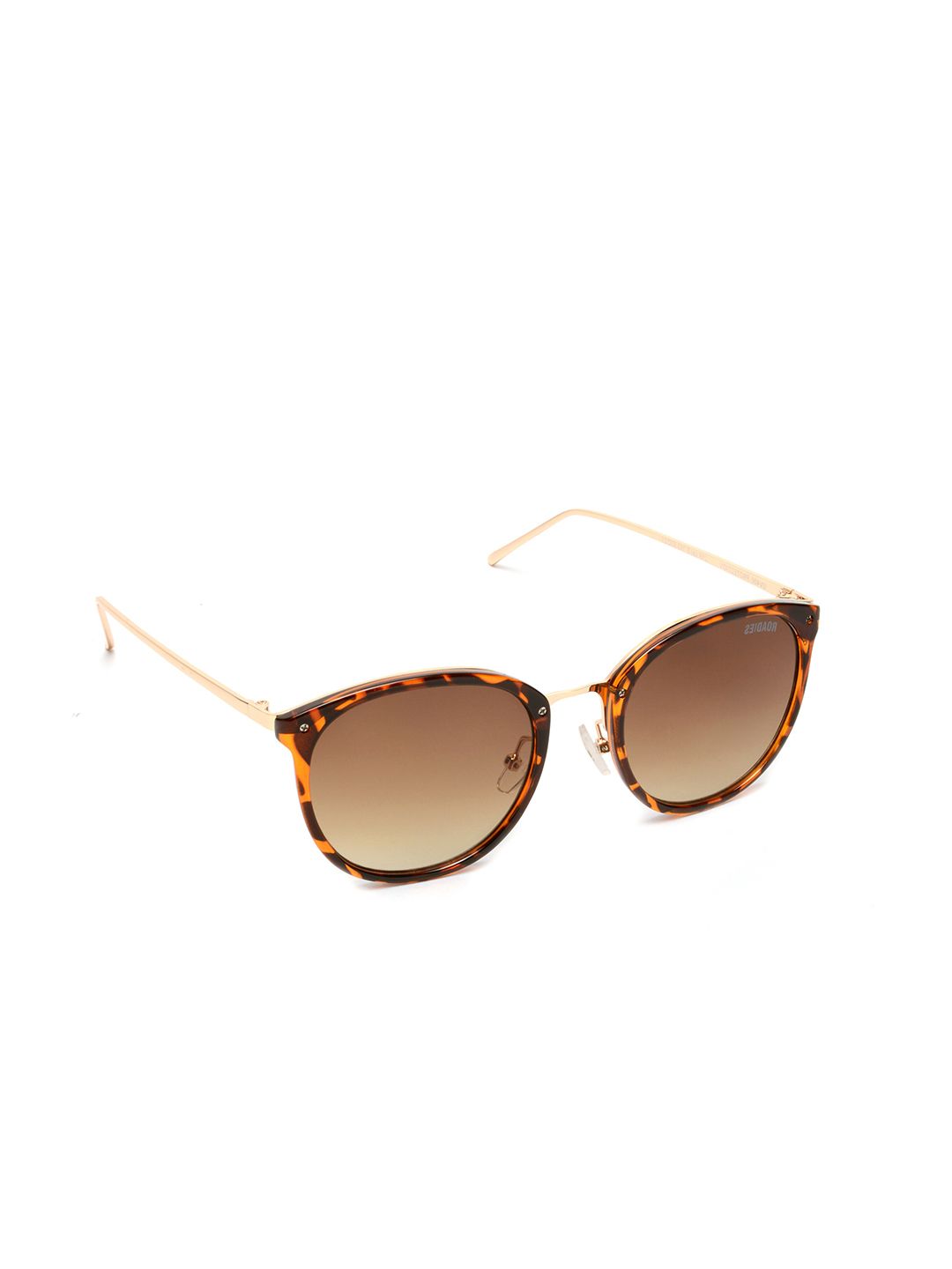 Roadies Unisex Brown Lens & Gold-Toned Round Sunglasses with UV Protected Lens RD-219-C1 Price in India