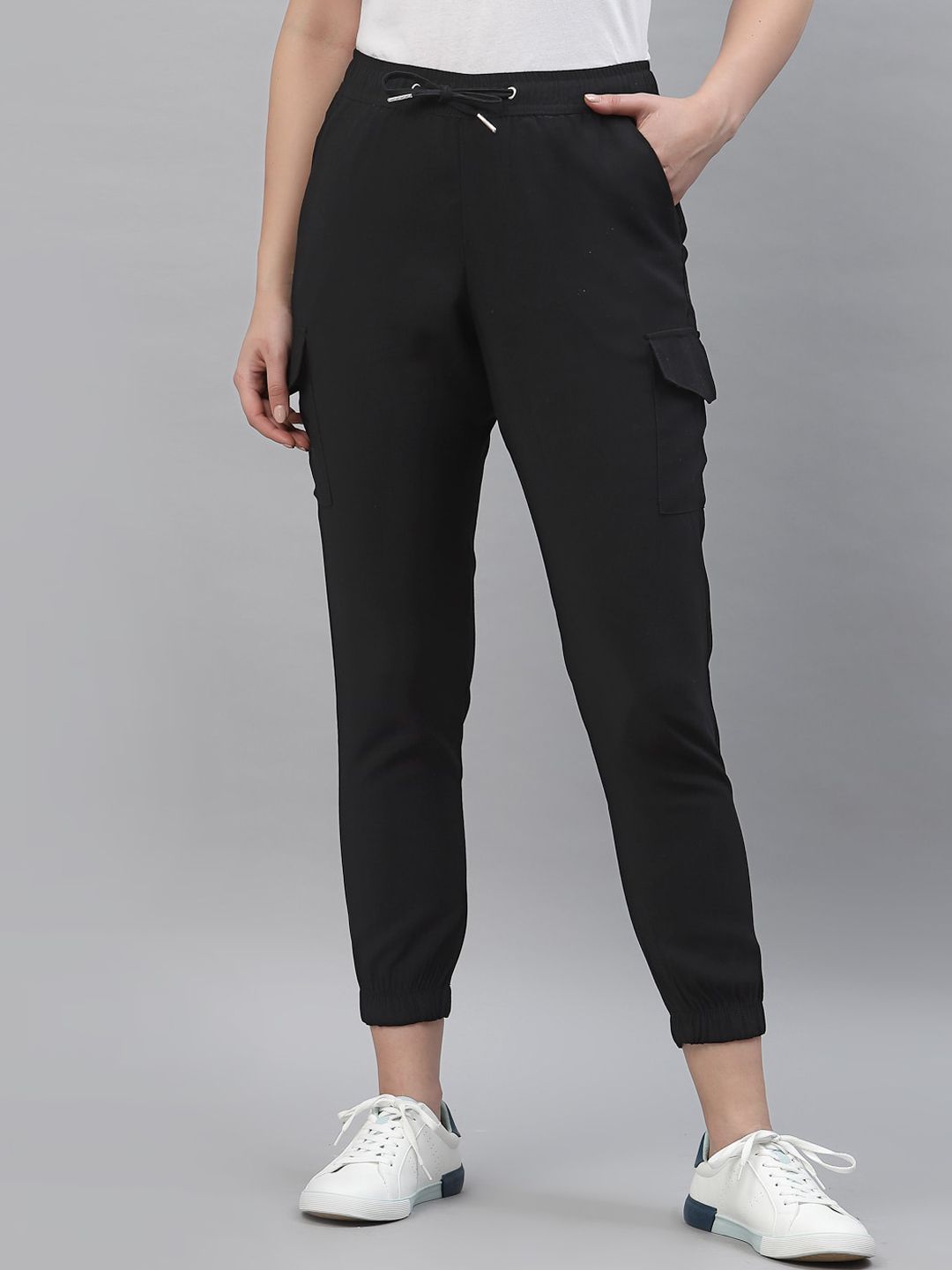 Red Tape Women Black Joggers Price in India