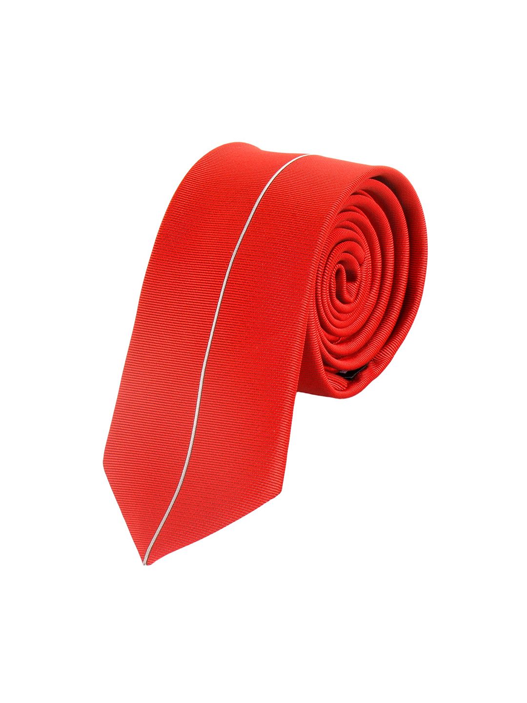 Alvaro Castagnino Men Red Woven Design Broad Tie