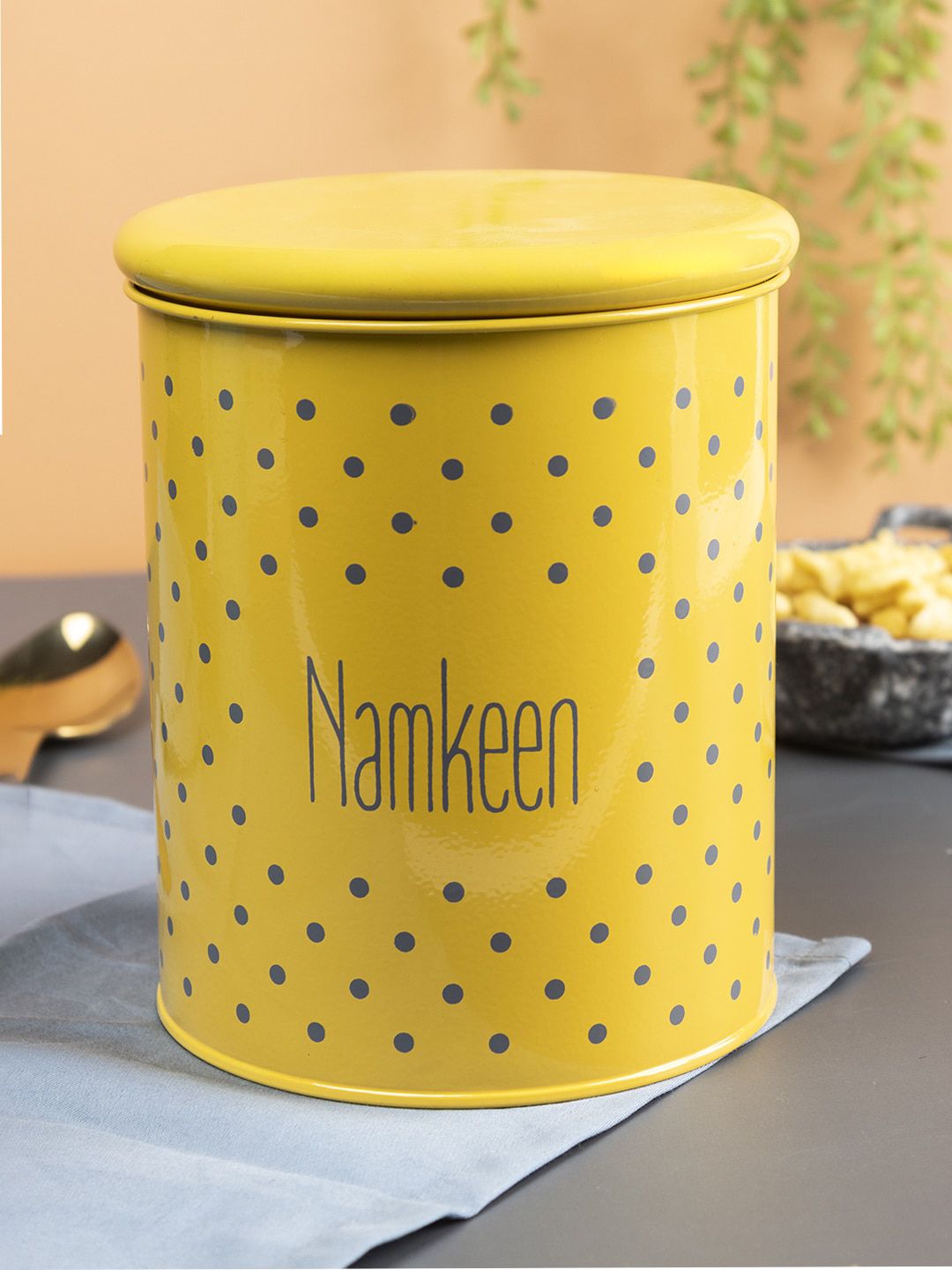 MARKET99 Yellow Printed Jar Namkeen Kitchen Storage Price in India
