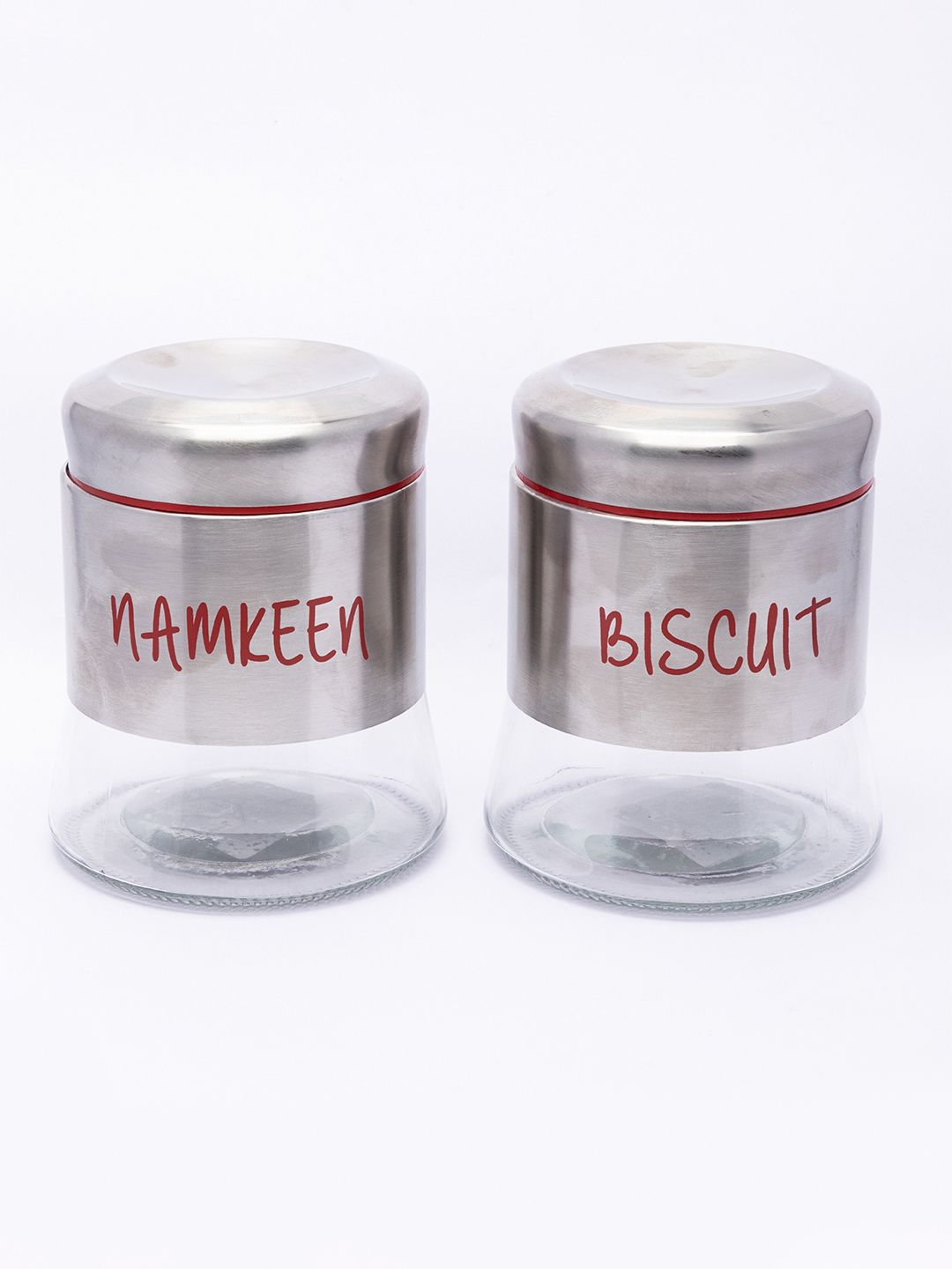 MARKET99 Silver Toned Biscuit & Namkeen Jar Set Price in India