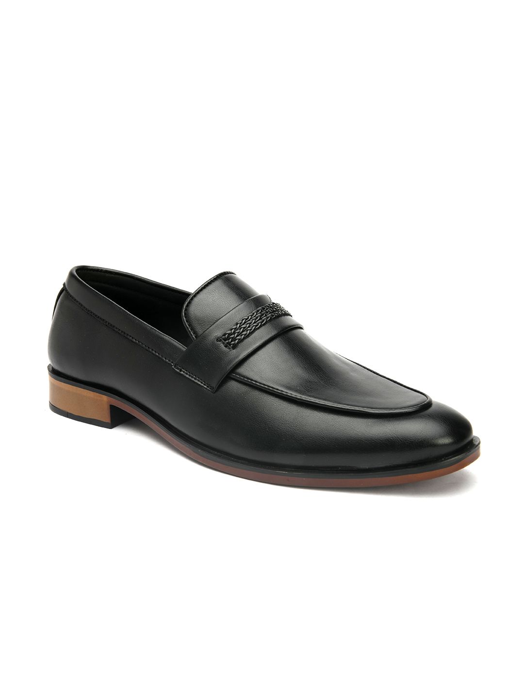 San Frissco Men Black Solid Formal Loafers