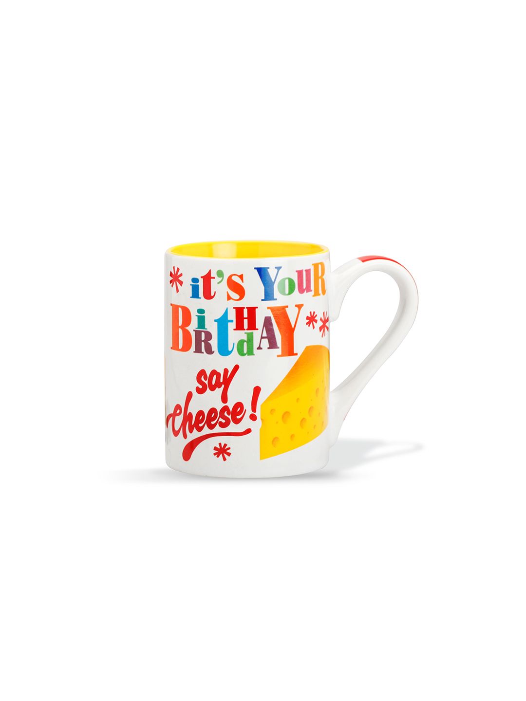 Archies Yellow & White Text or Slogans Printed Ceramic Glossy Mug Price in India