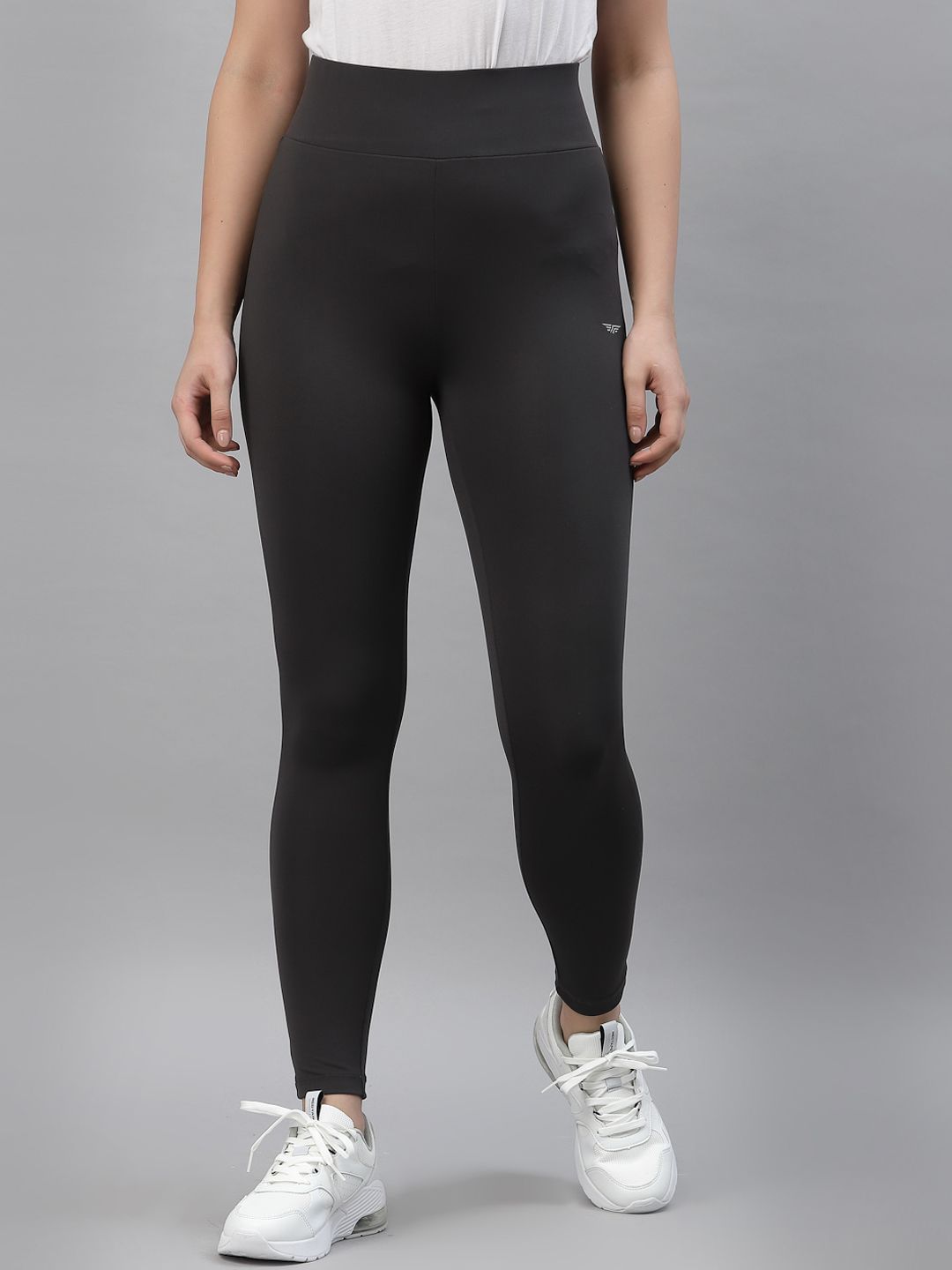 Red Tape Women Grey Solid Activewear Tights Price in India