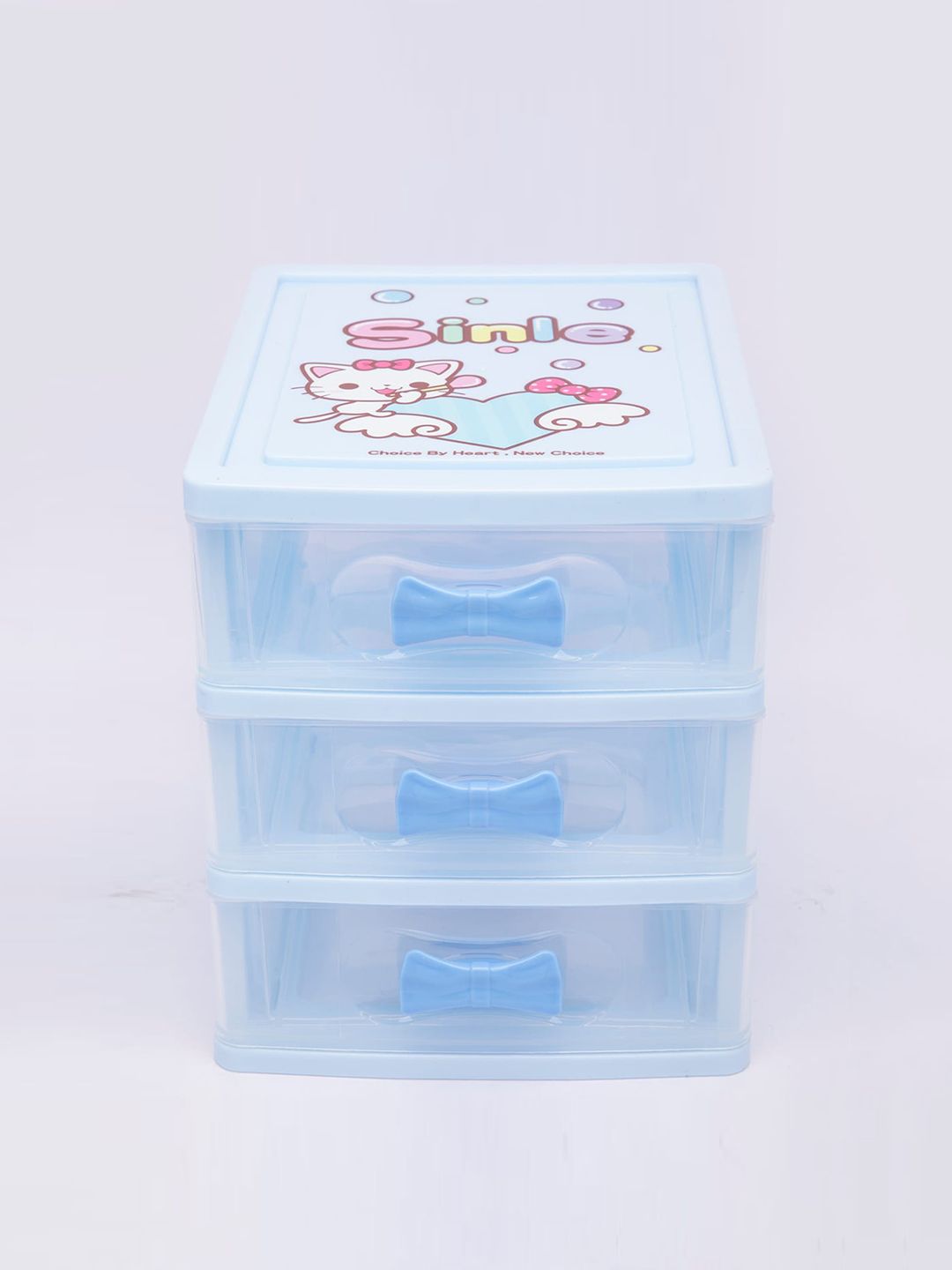 MARKET99 Blue & White Solid Plastic 3 Layer Drawer Organiser Price in India