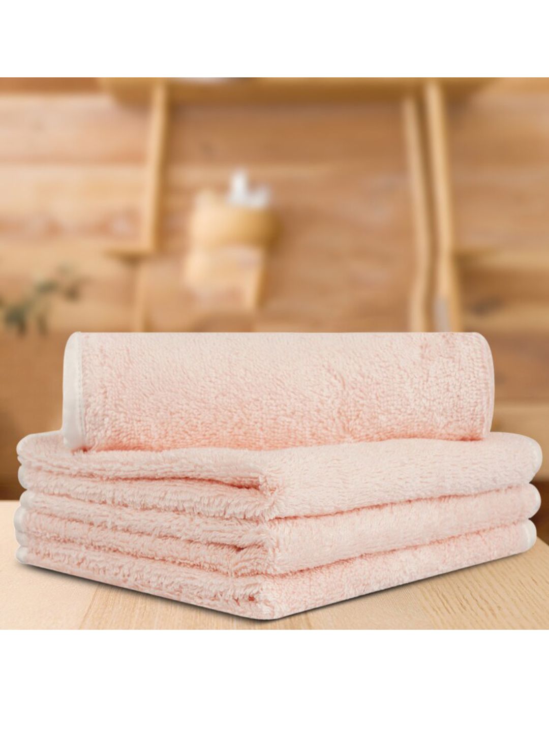 LUSH & BEYOND Set Of 4 500 GSM Pure Cotton Face Towels Price in India