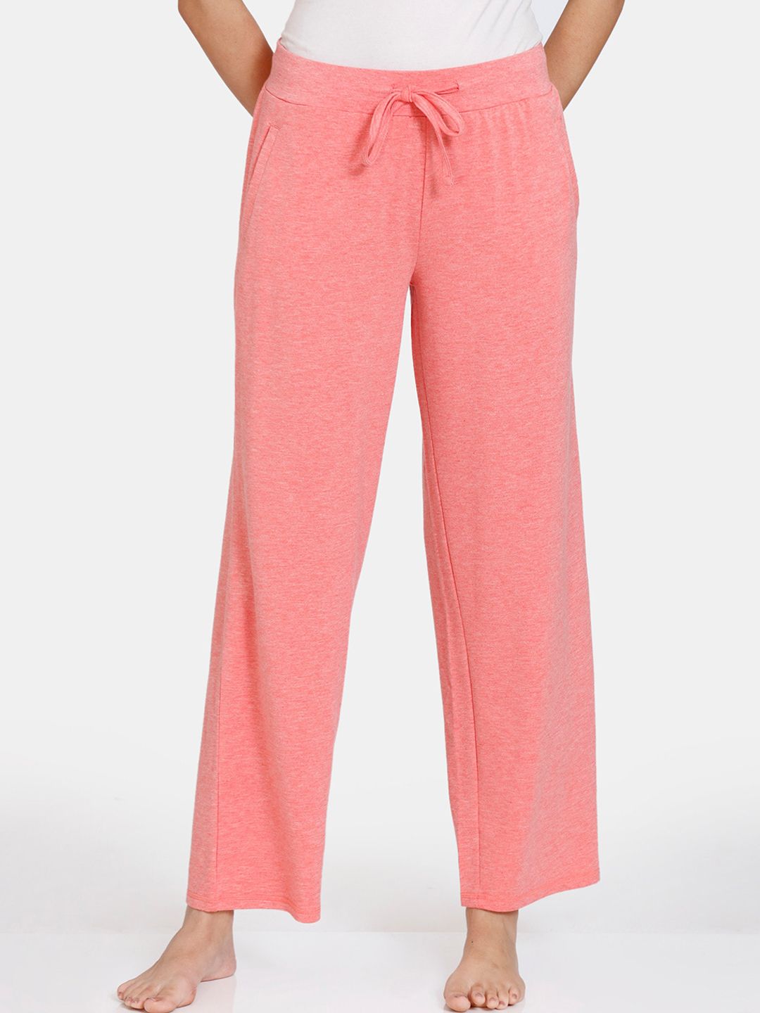 Zivame Women Peach Solid Lounge Pants Price in India