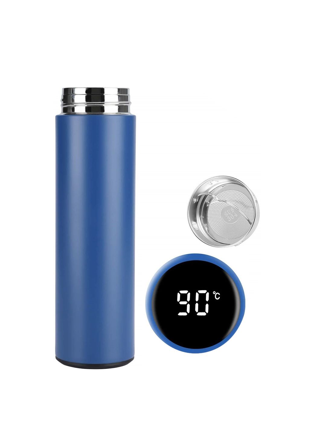 Frabble8 Blue Vacuum Insulated Stainless Steel LED Temperature Display Water Bottle  500ml Price in India