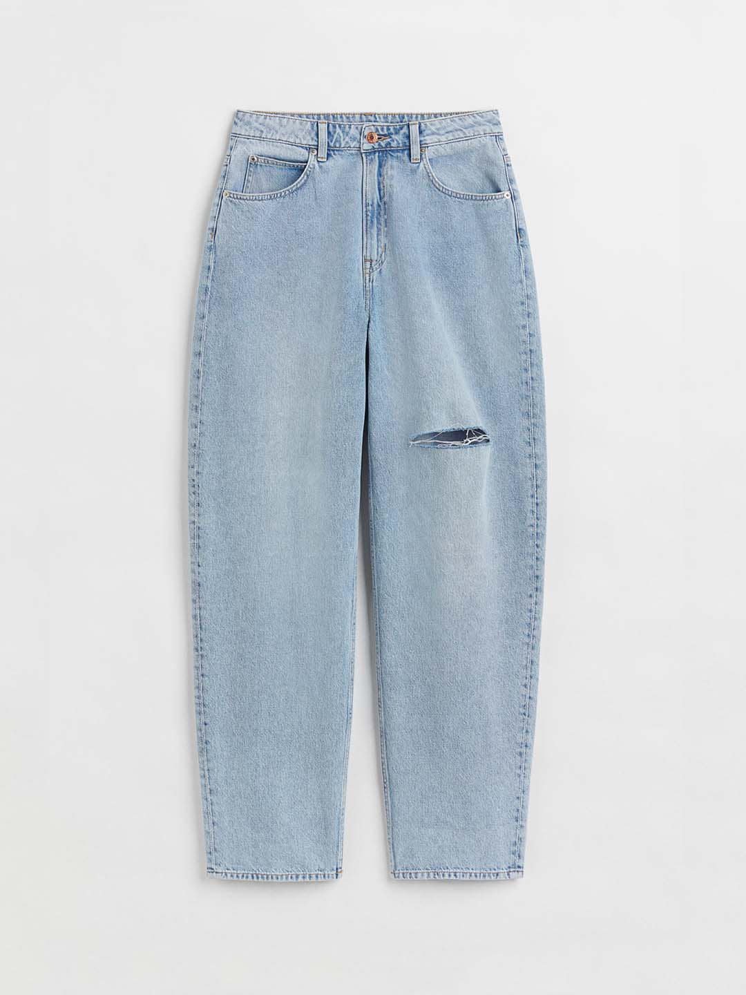 H&M Women Blue 90s Baggy Ultra High Waist Jeans Price in India