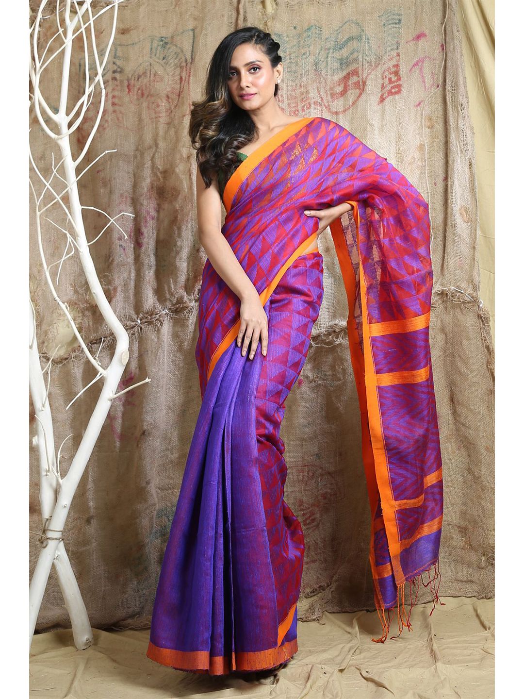 Arhi Blue Woven Design Pure Silk Saree Price in India