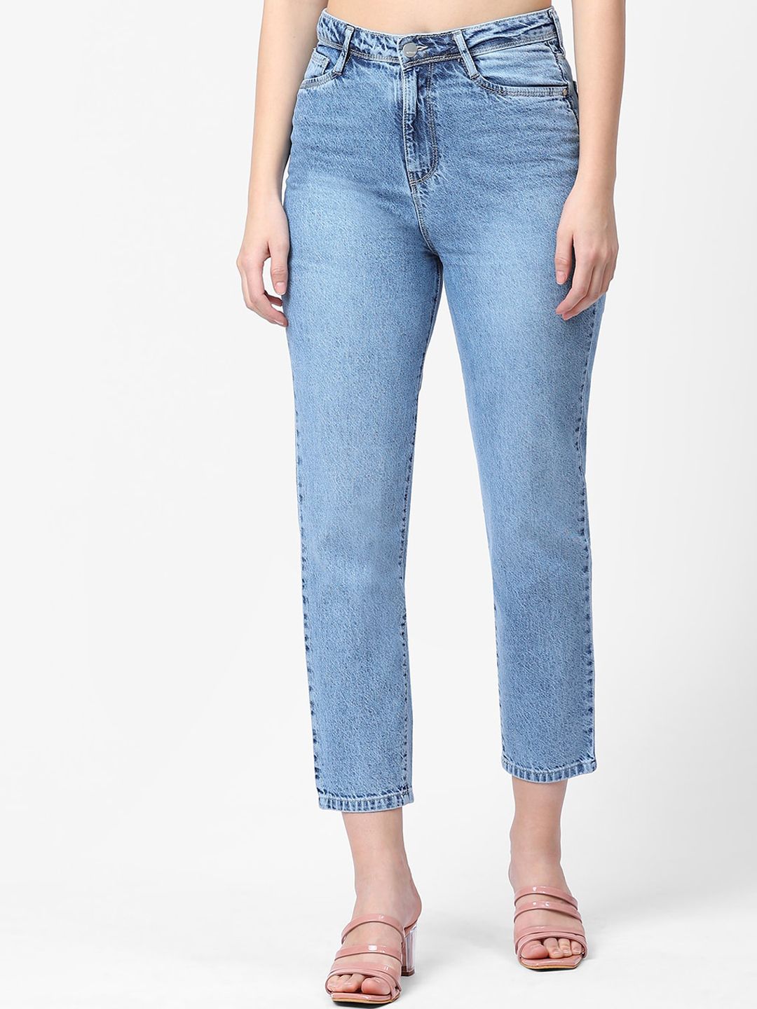 Kraus Jeans Women Blue High-Rise Light Fade Jeans Price in India