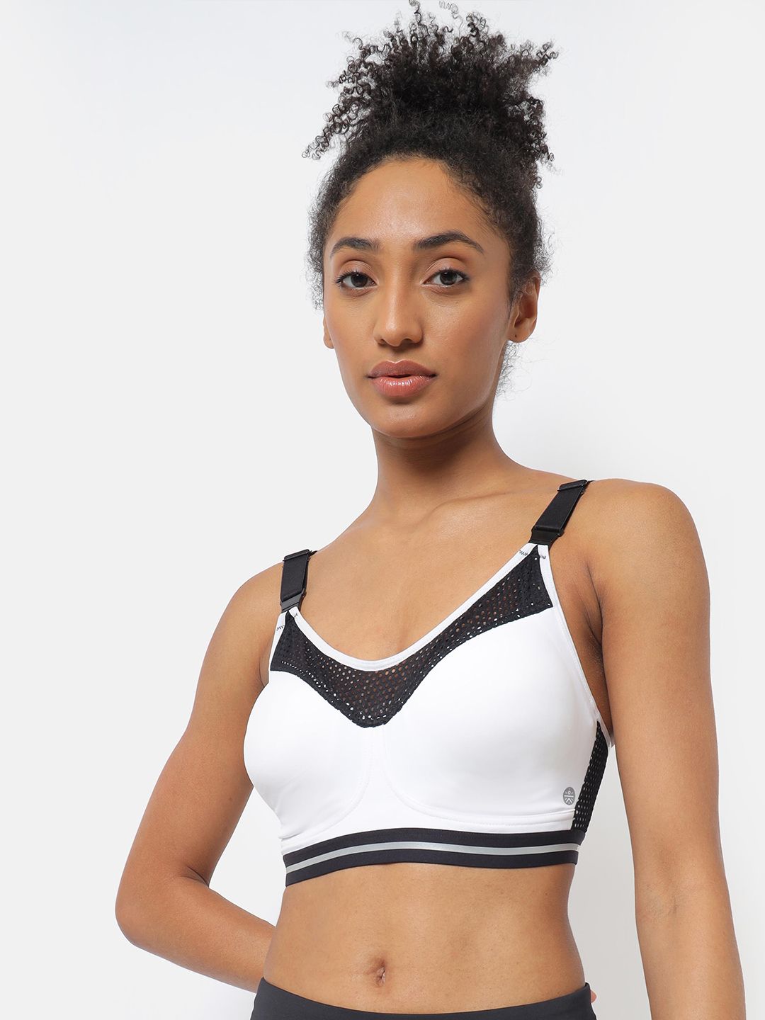 Cultsport White & Black Bra Lightly Padded Price in India