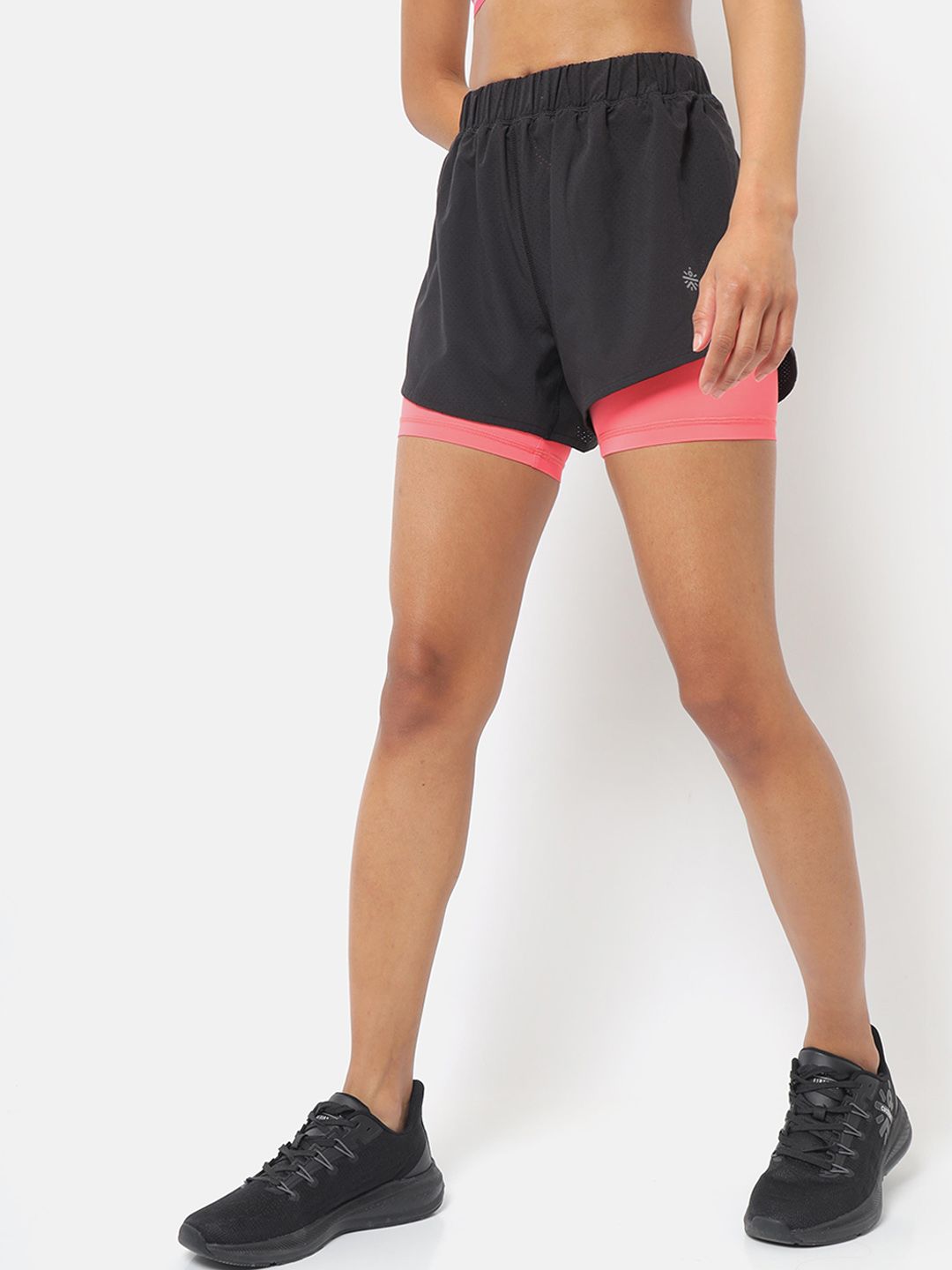 Cultsport Women Black Training or Gym Sports Shorts Price in India