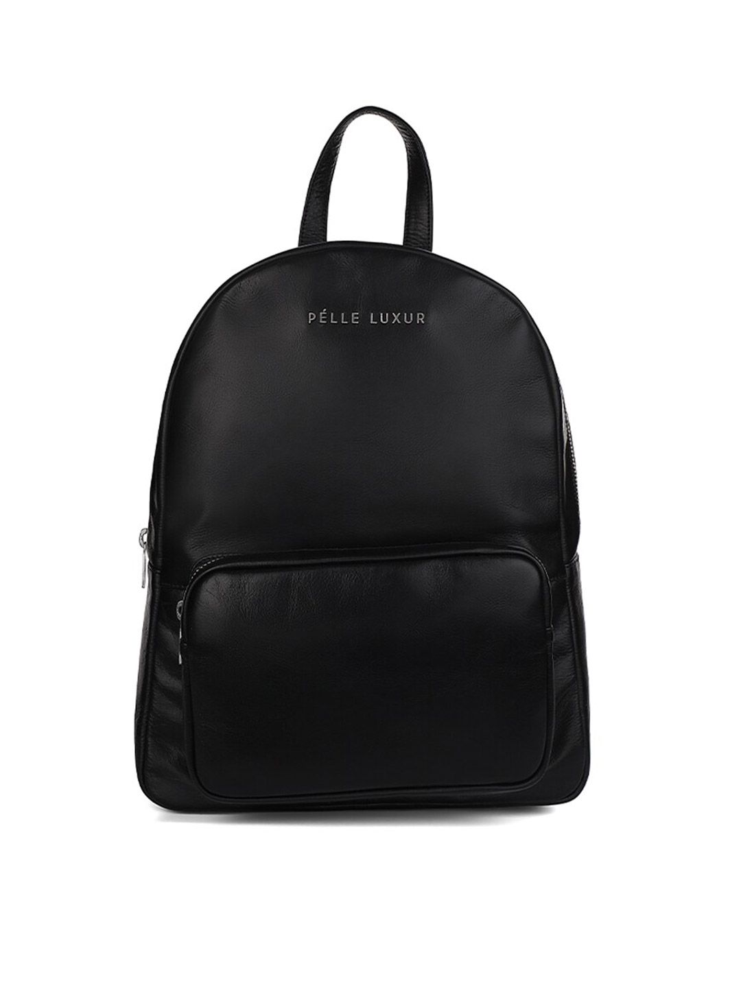 PELLE LUXUR Unisex Black Leather Backpack Price in India