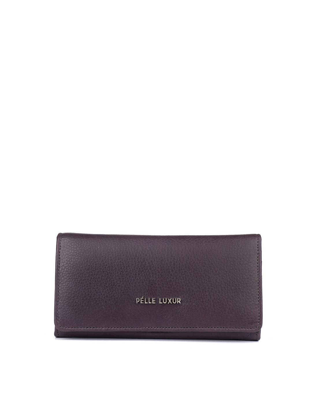 PELLE LUXUR Women Purple Leather Envelope Price in India