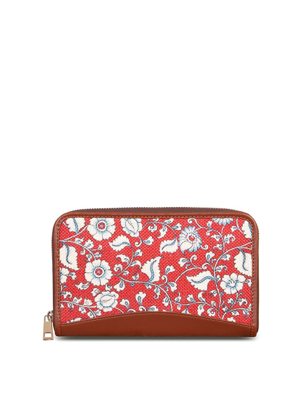 ZOUK Women Red Red Chittoor Kalamkari Chain Wallet Price in India