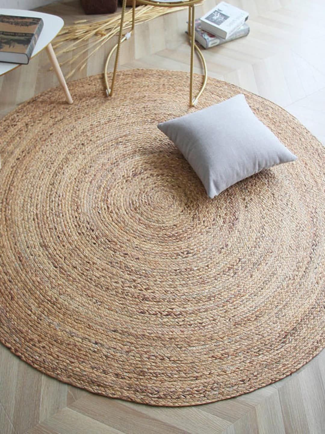 HABERE INDIA Beige Woven Jute Carpet Price in India