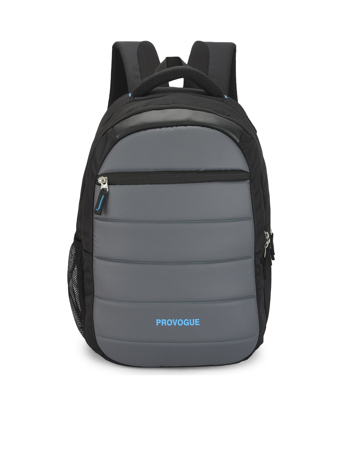 Provogue Black & Grey Backpack with Reflective Strip & Rain Cover Price in India
