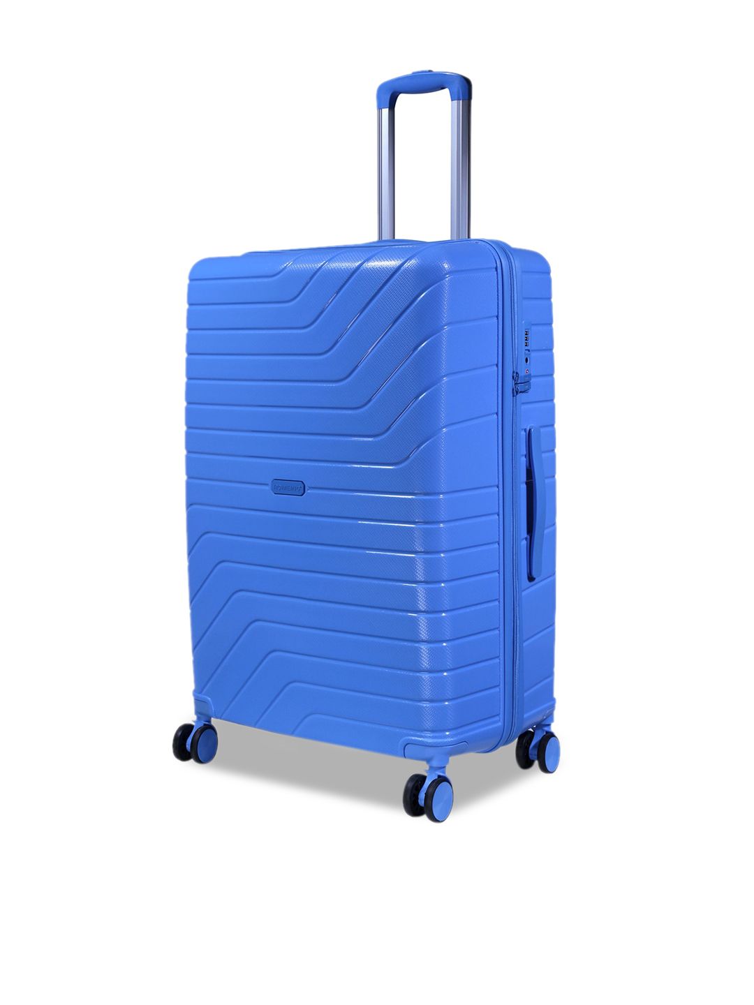 ROMEING Tuscany Blue Textured Hard-Sided Large Polypropylene Trolley Suitcase Price in India