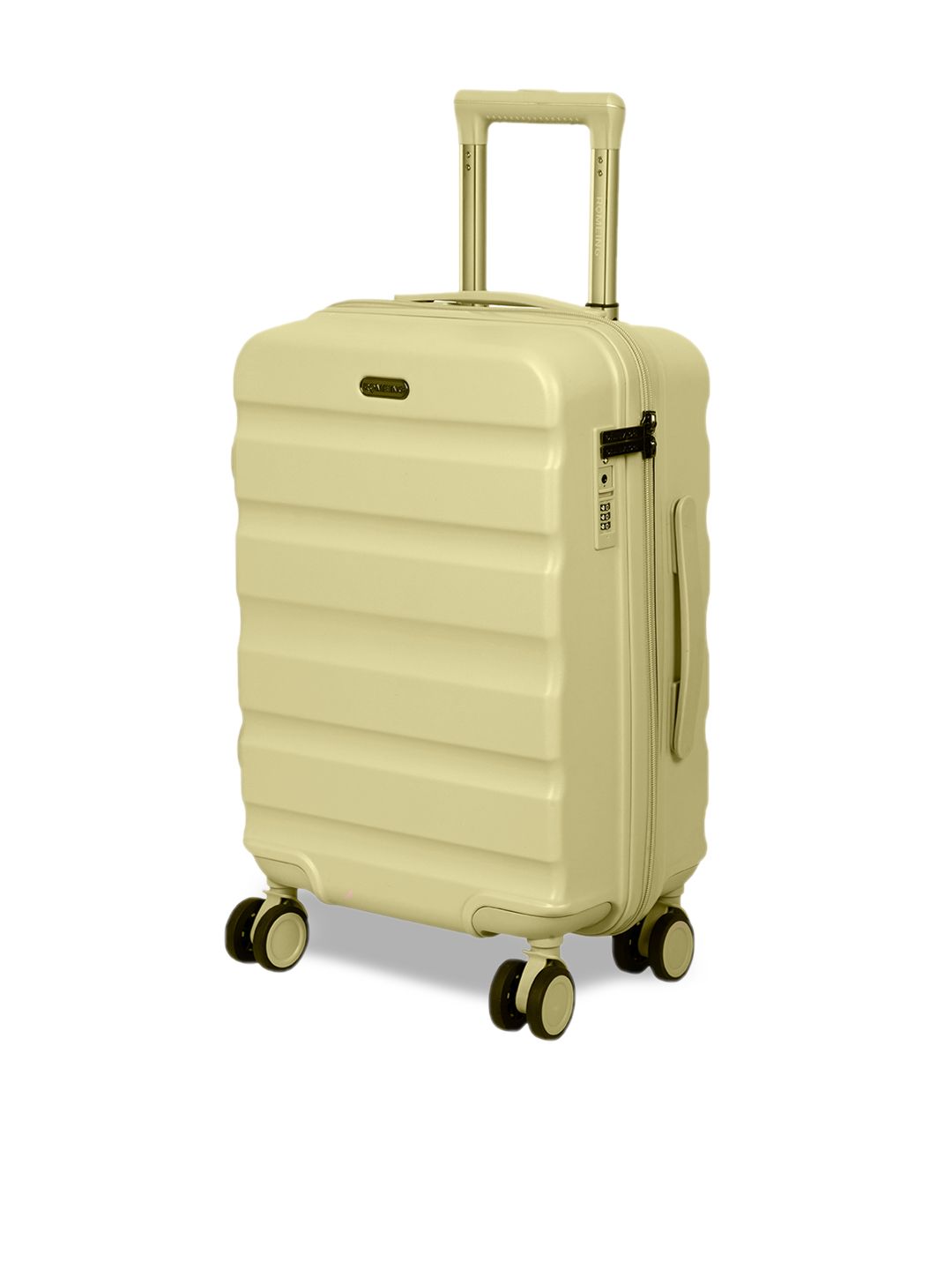 ROMEING Venice Yellow Textured Hard-Sided Polycarbonate Cabin Trolley Suitcase Price in India