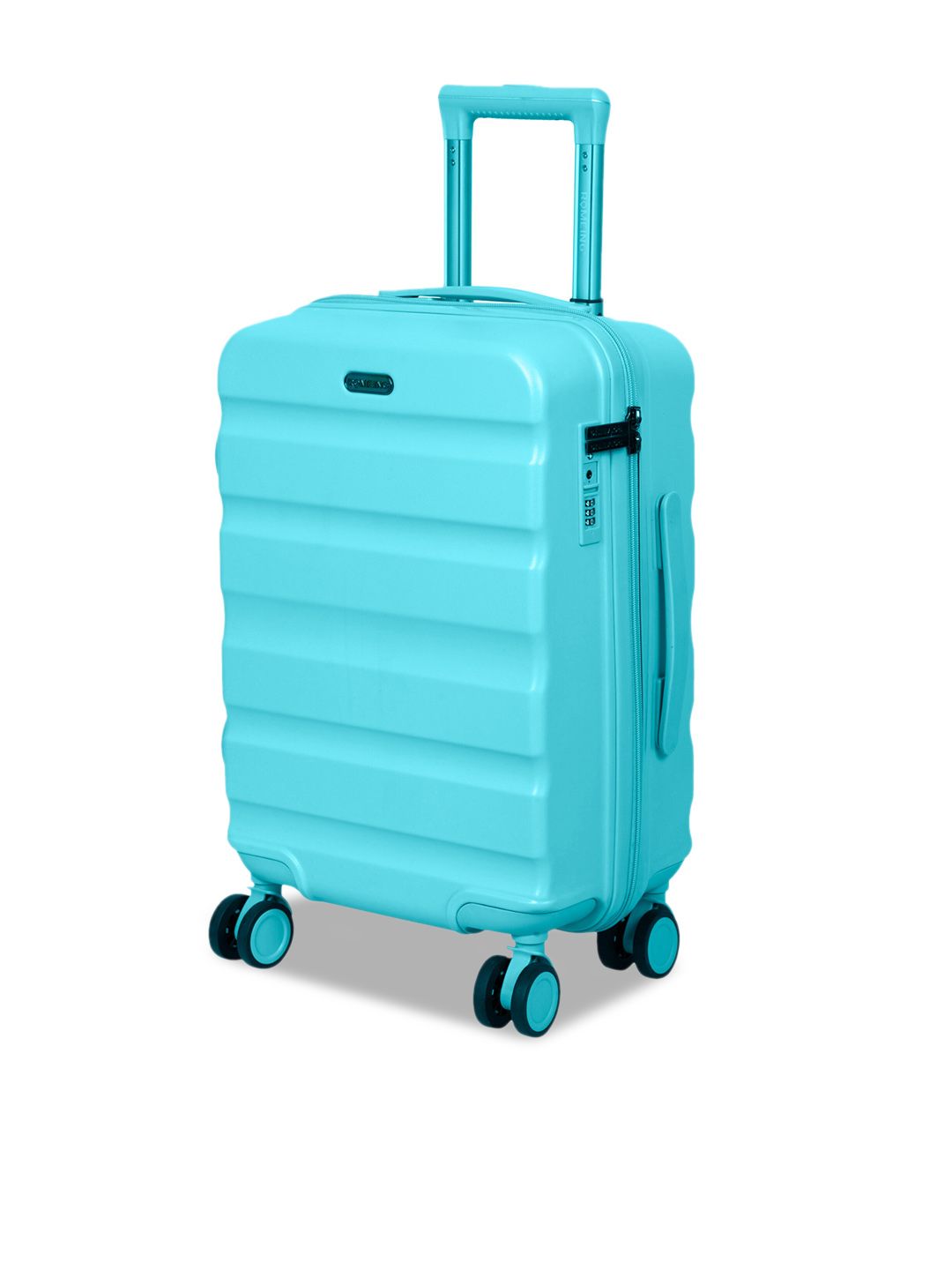 ROMEING Venice Blue Textured Hard-Sided Polycarbonate Cabin Trolley Suitcase Price in India