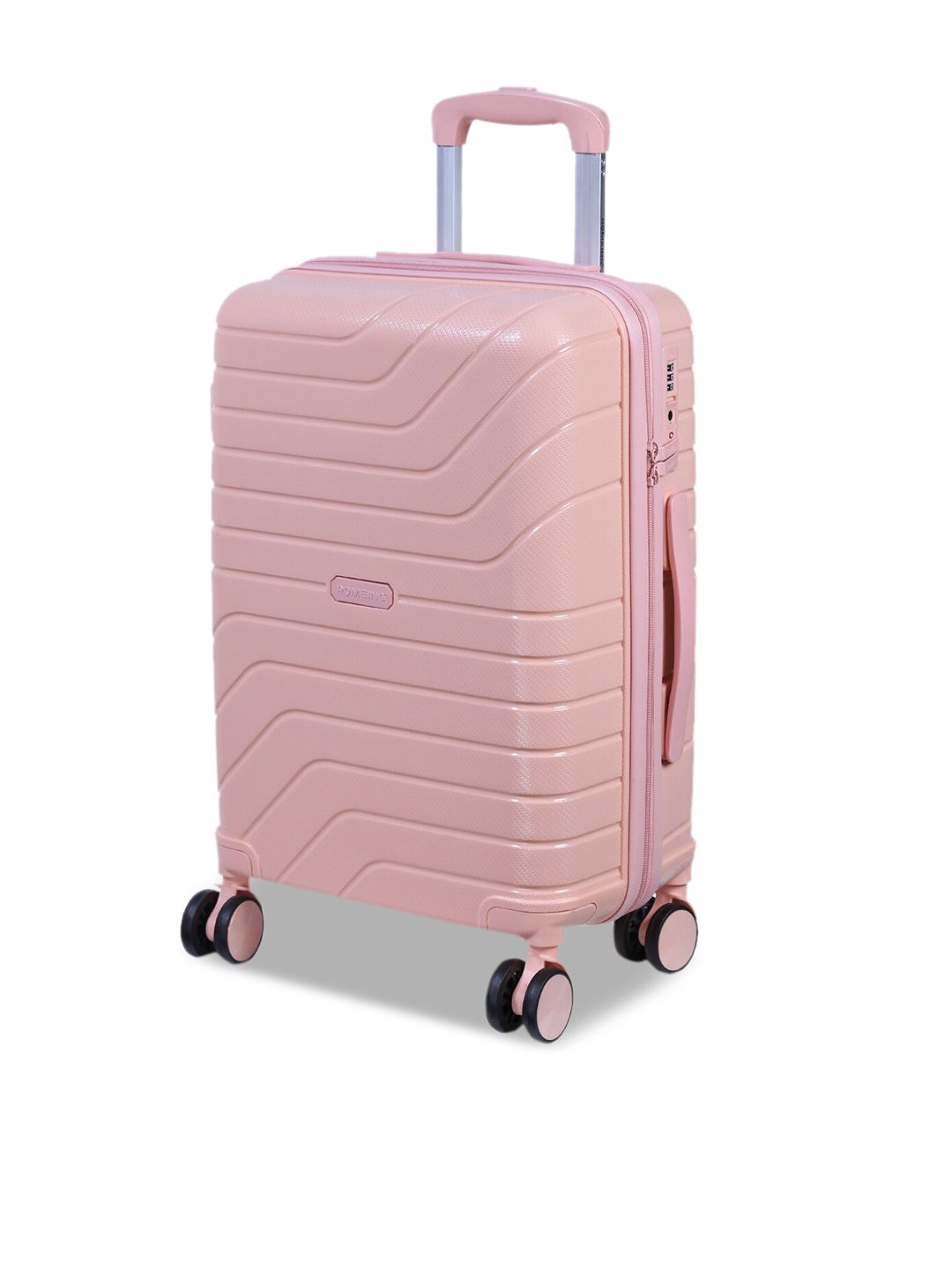 ROMEING Tuscany Pink Textured Hard-Sided Polypropylene Cabin Trolley Suitcase Price in India