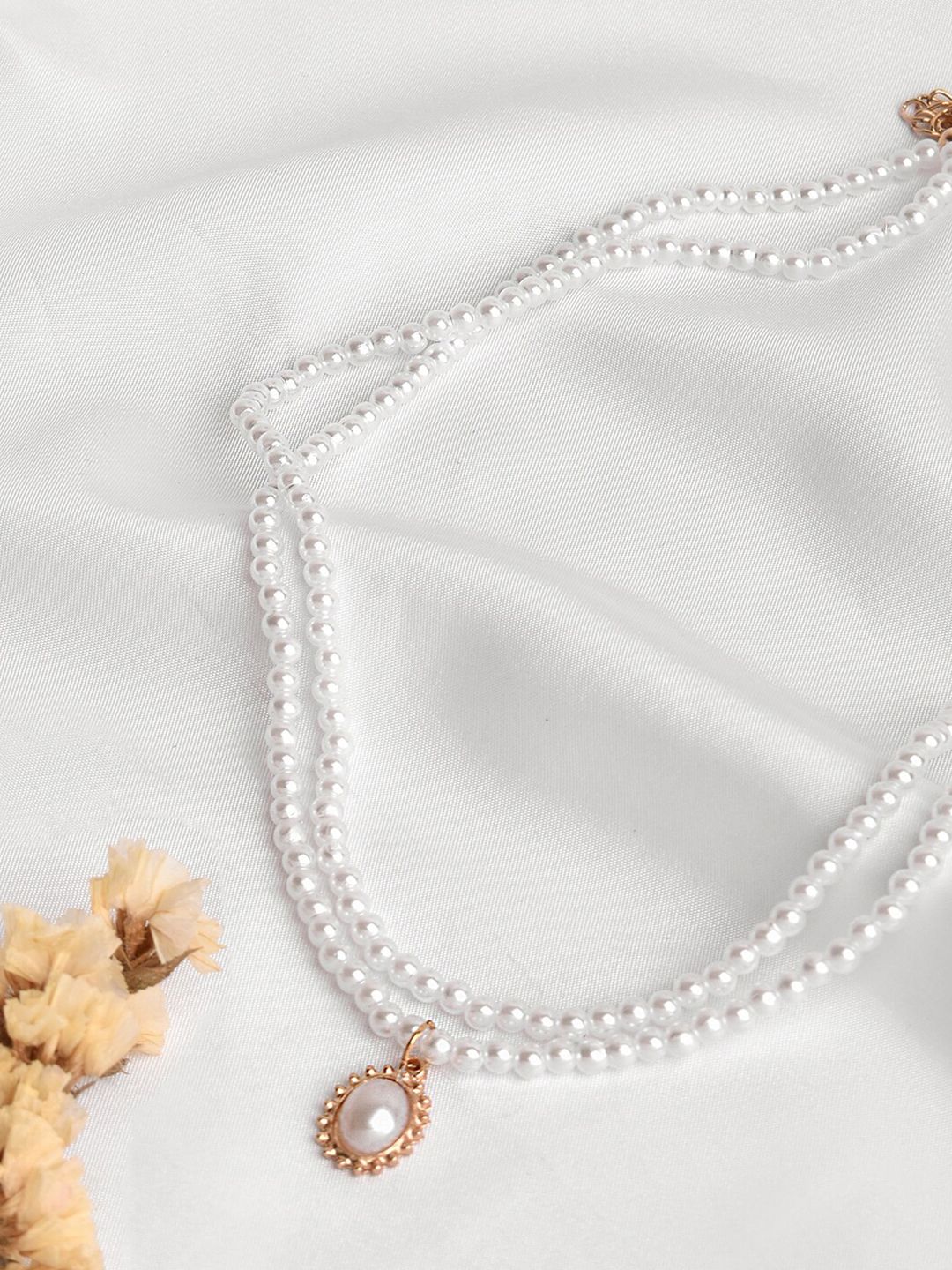 BEWITCHED White Layered Pearls Necklace Price in India